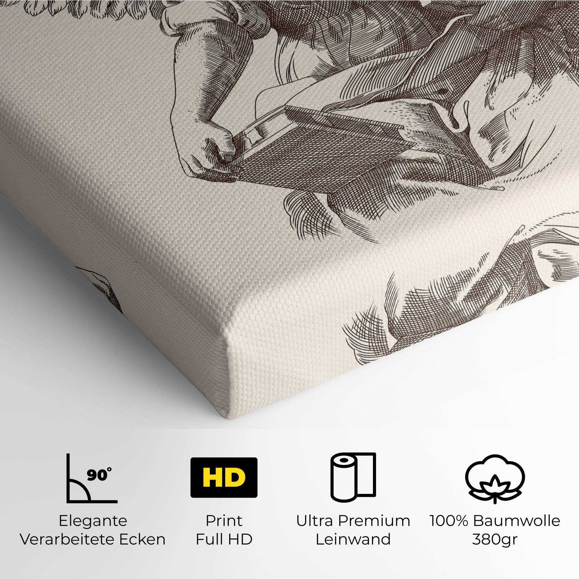 Leinwandbild Brown Line Angel mockup 4