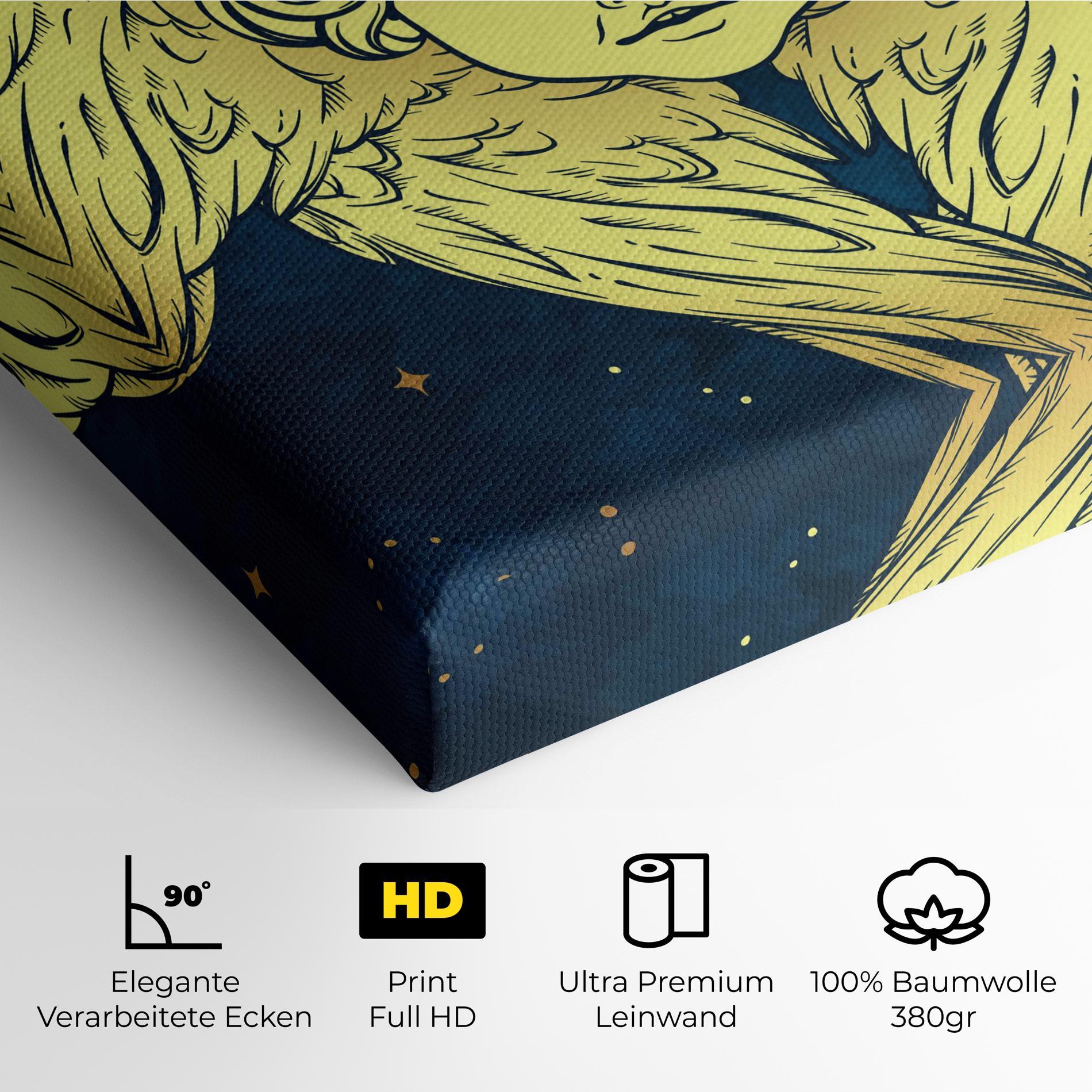 Leinwandbild Gold Wings Angel mockup 4