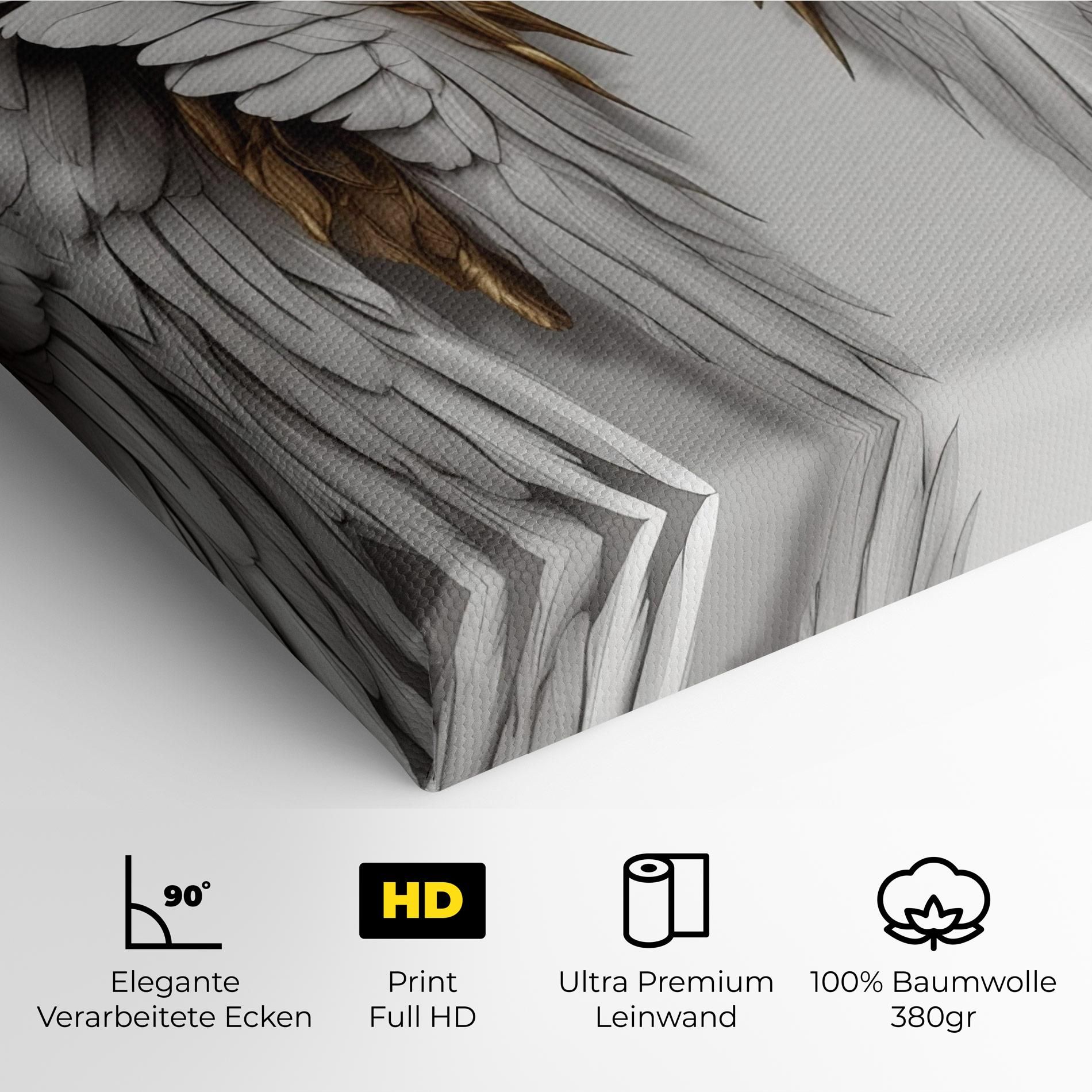 Realistic Gold Angel Wings mockup 4