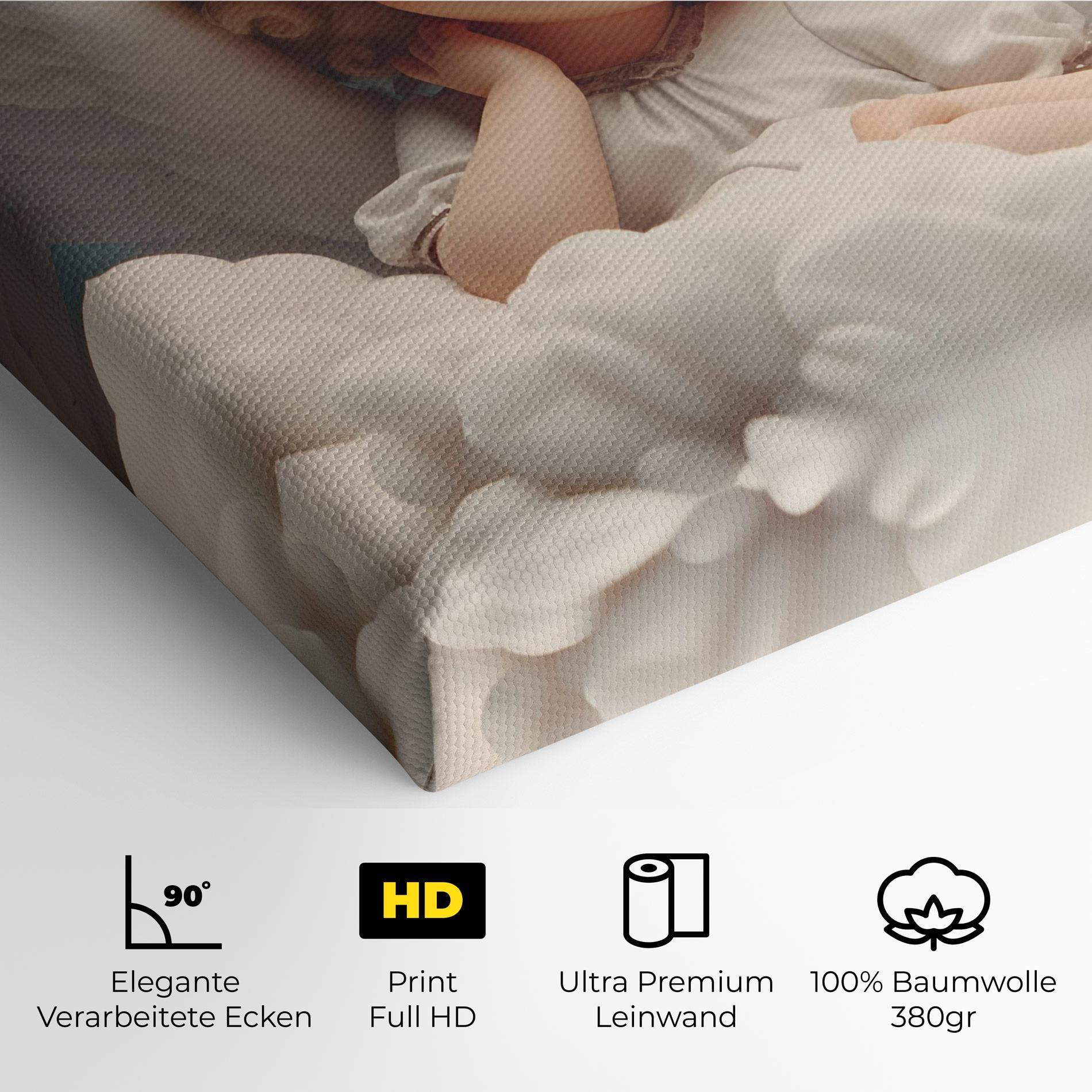 Leinwandbild Statue Baby Angel mockup 4