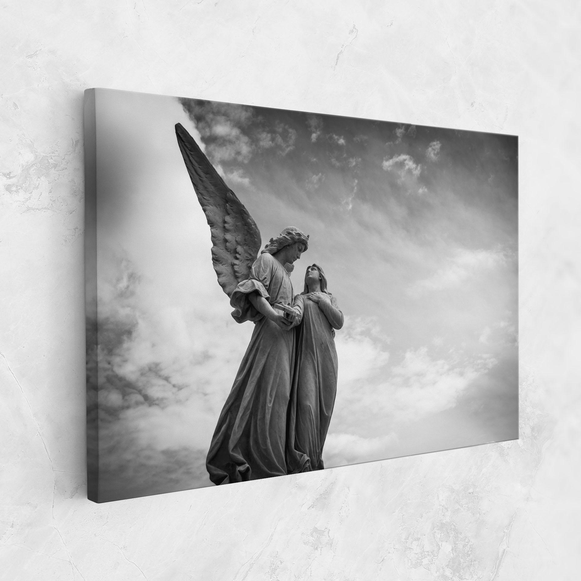 Leinwandbild Grey Stone Angels mockup 1