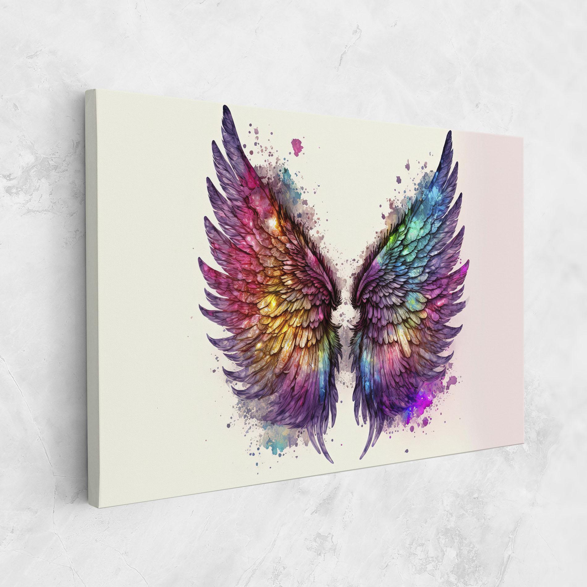 Leinwandbild Magic Watercolor Wings mockup 1