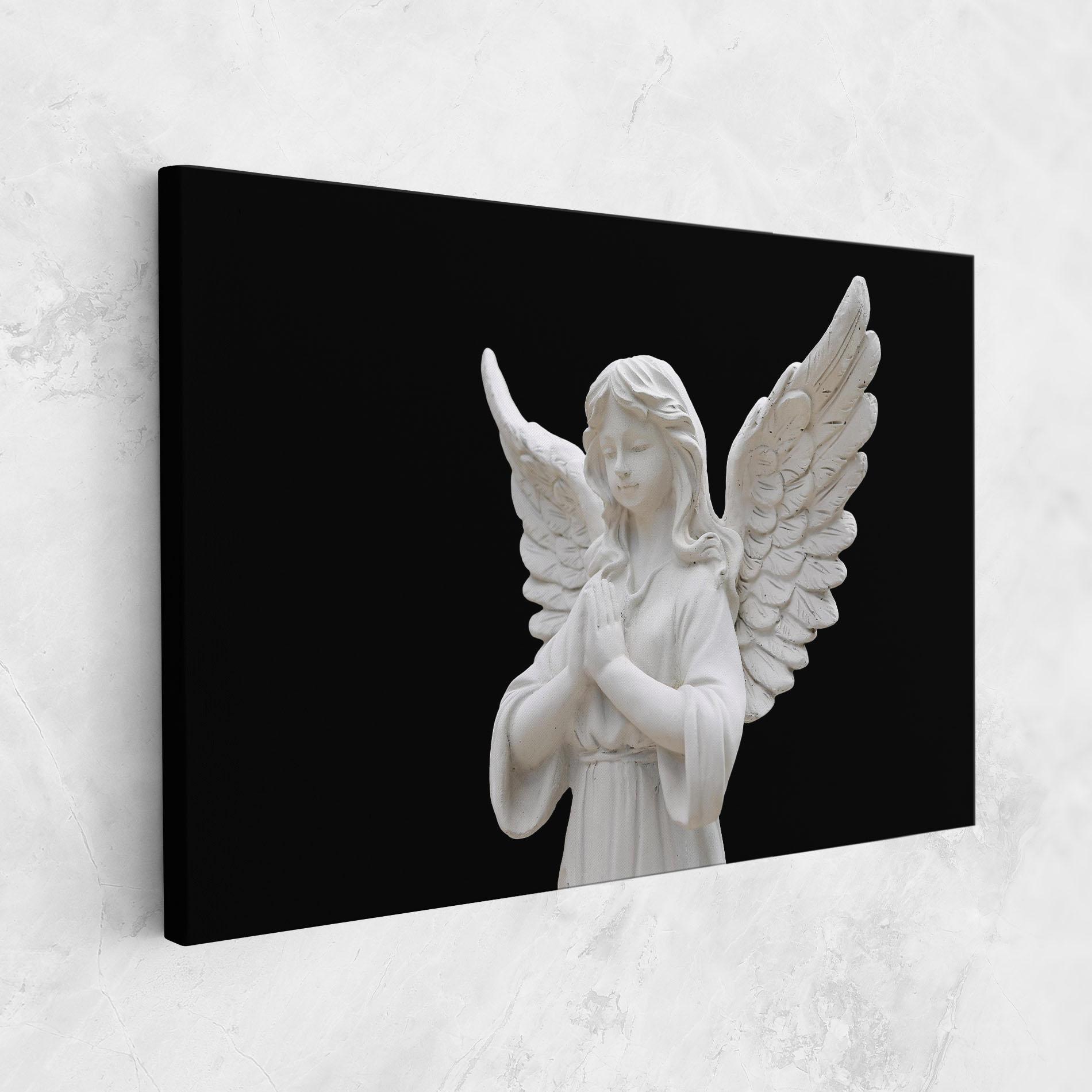 Leinwandbild Pretty Angel Statues mockup 1