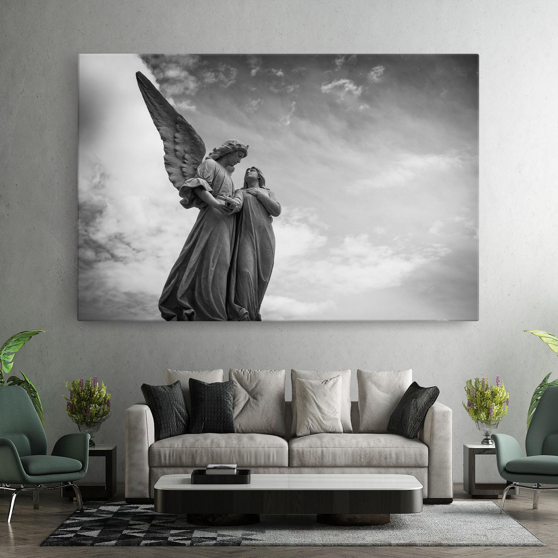 Leinwandbild Grey Stone Angels mockup 7