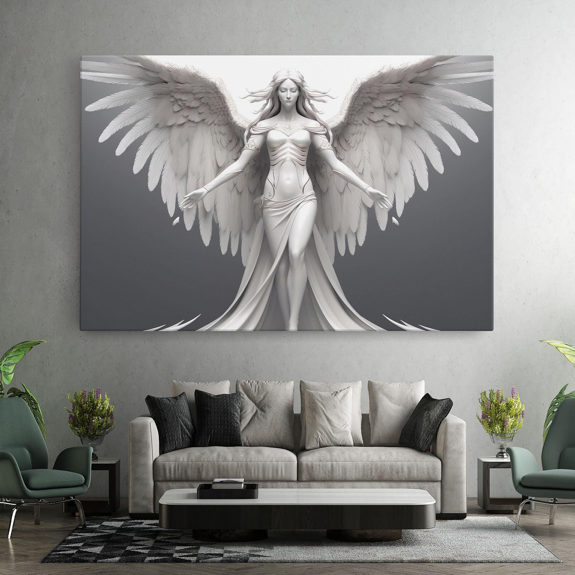 Leinwandbild White Stone Woman mockup 7