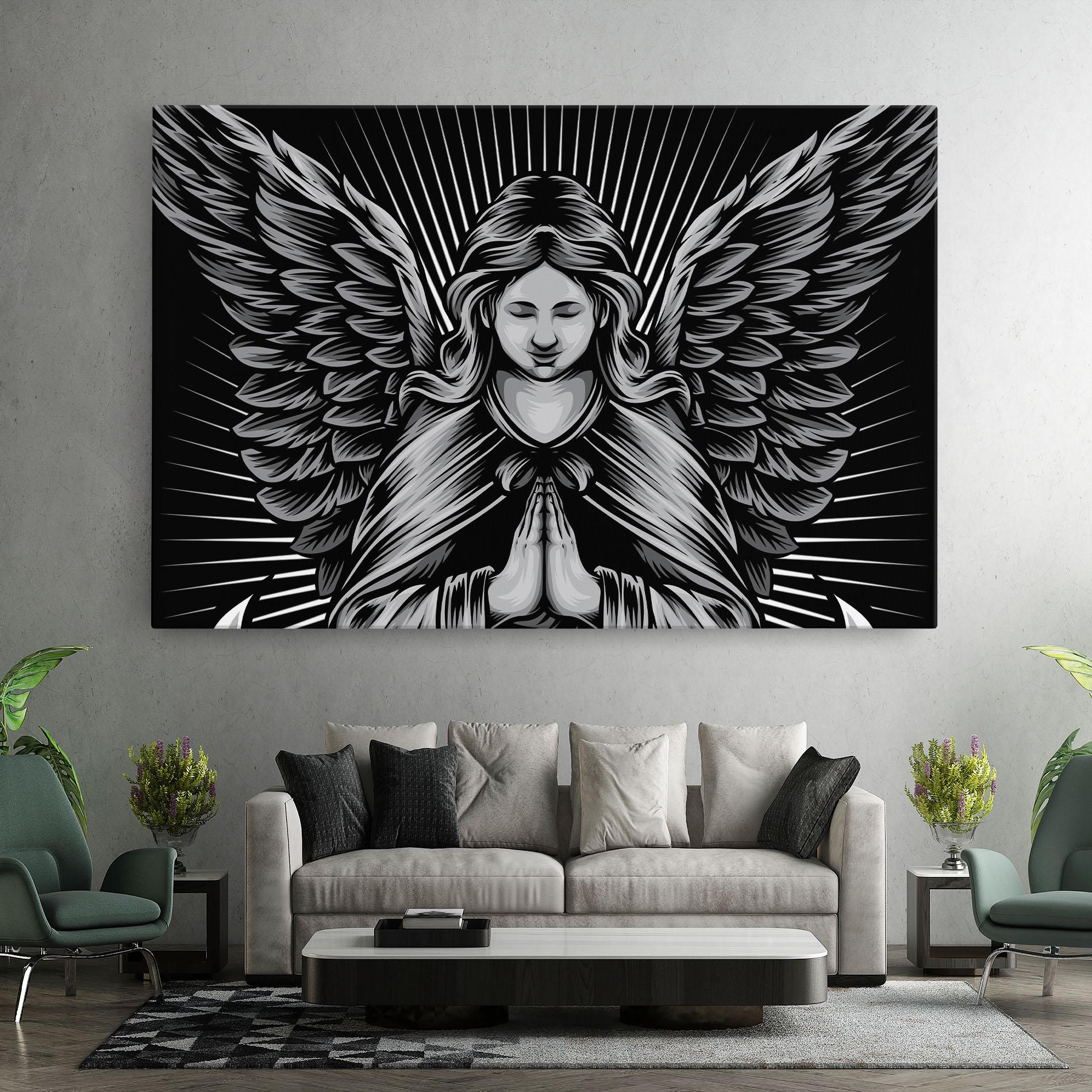 Leinwandbild Wings Pray mockup 7