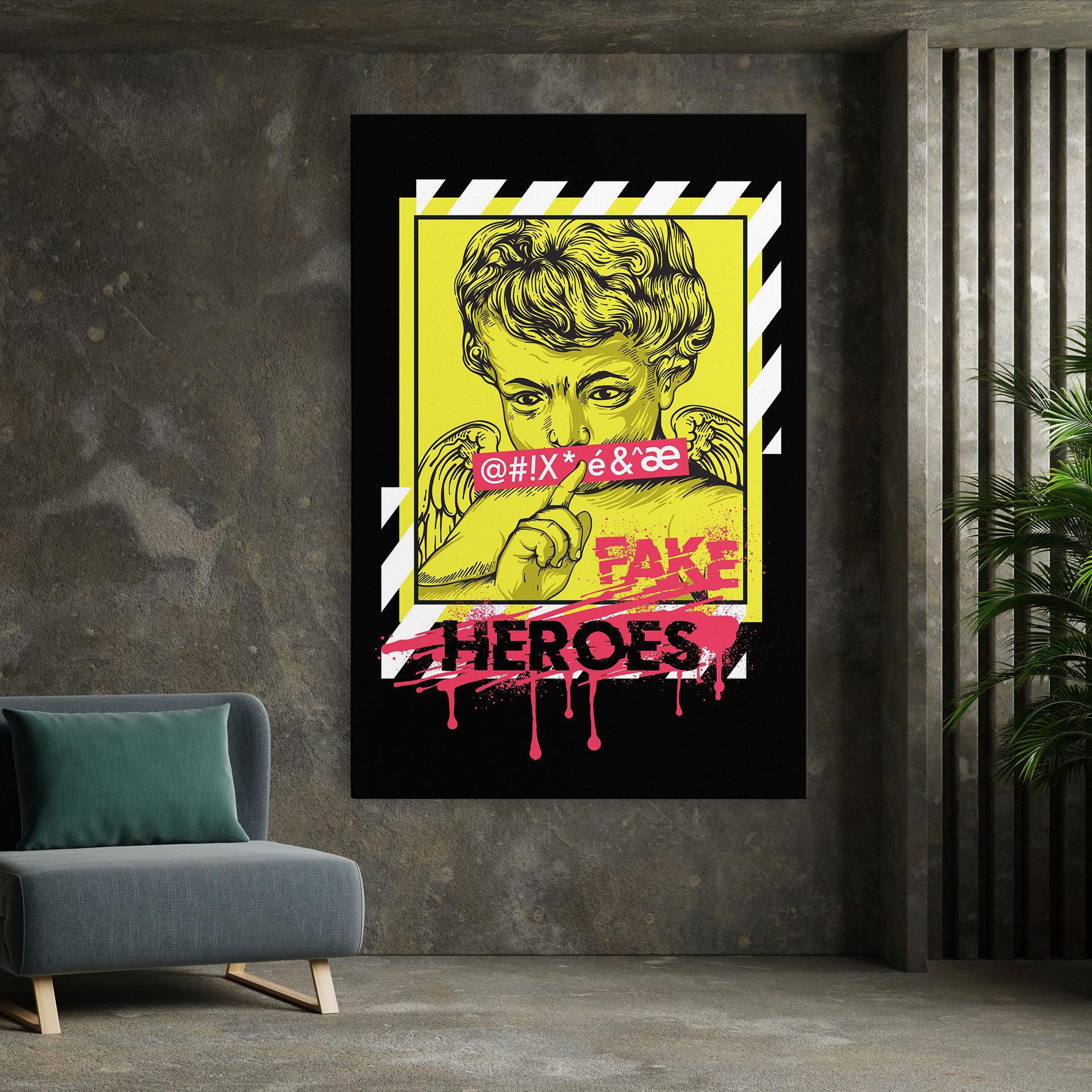 Leinwandbild Fake Heroes mockup 7