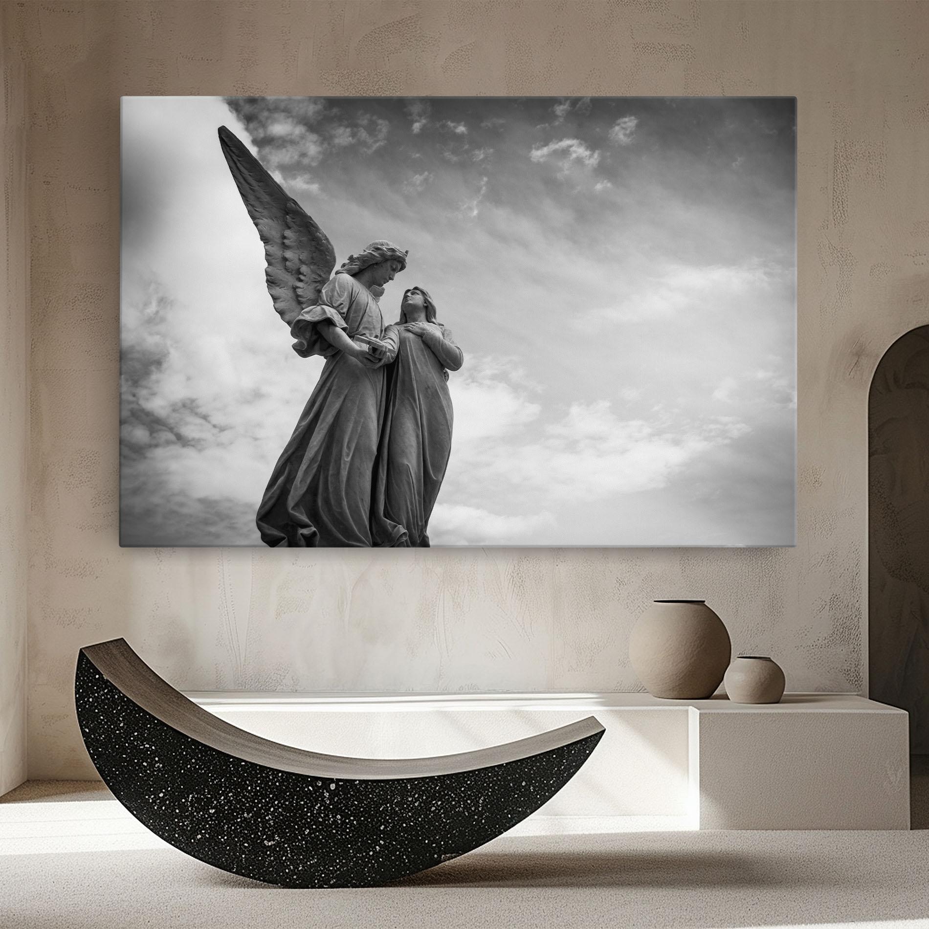 Leinwandbild Grey Stone Angels mockup 8