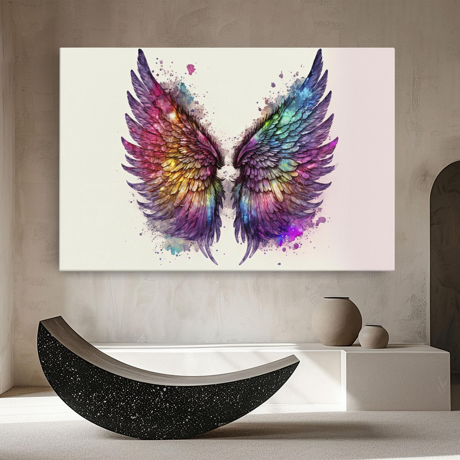 Leinwandbild Magic Watercolor Wings mockup 8