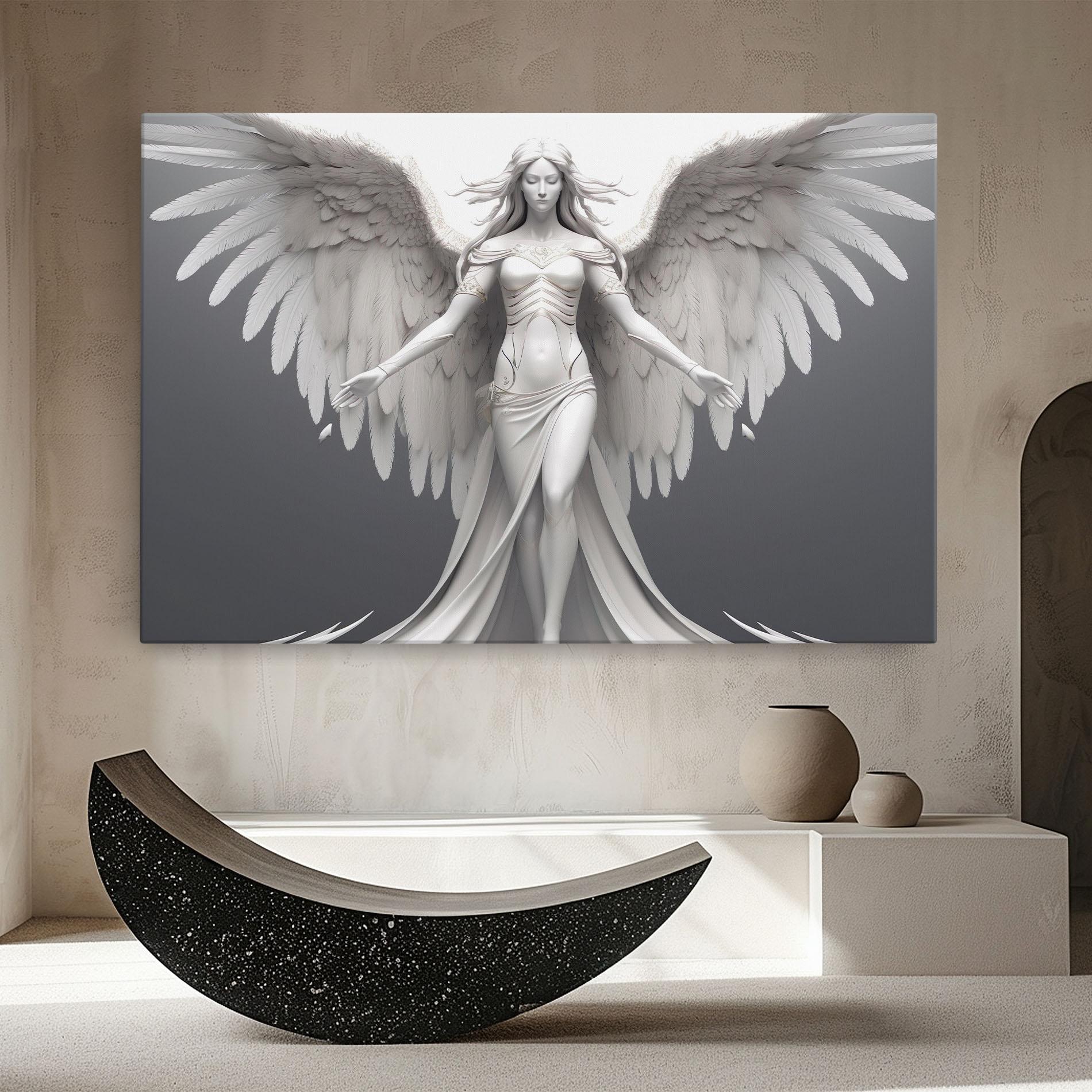 Leinwandbild White Stone Woman mockup 8