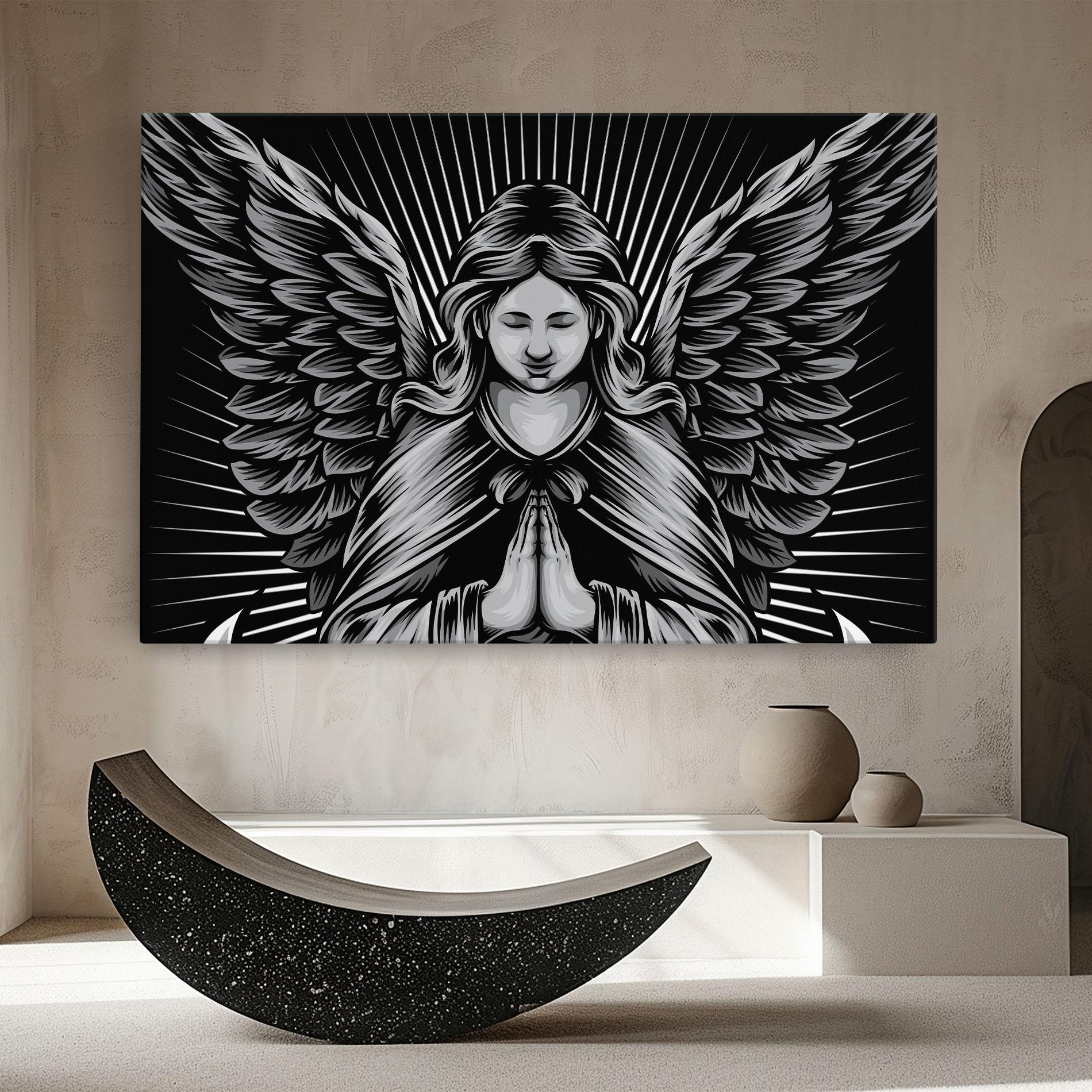 Leinwandbild Wings Pray mockup 8