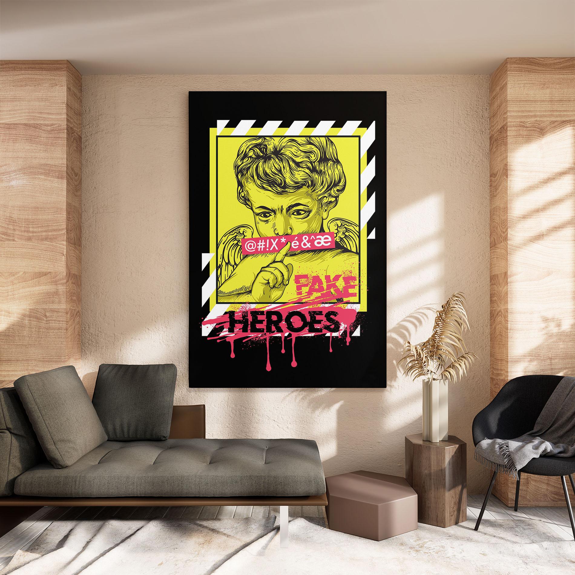 Leinwandbild Fake Heroes mockup 8