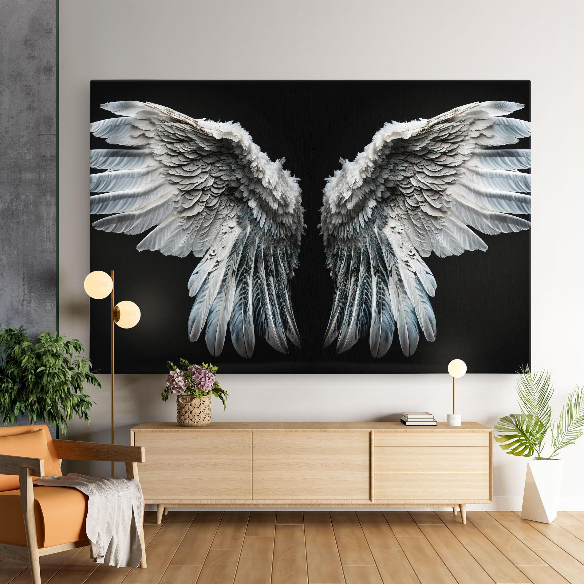 Leinwandbild Big Angel Wings mockup 9