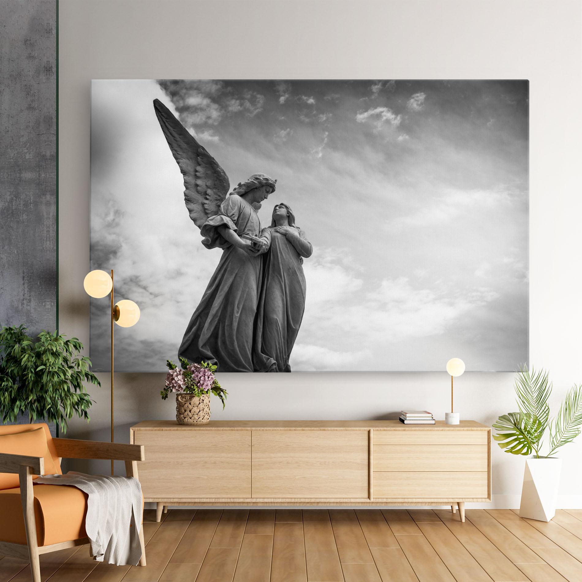 Leinwandbild Grey Stone Angels mockup 9