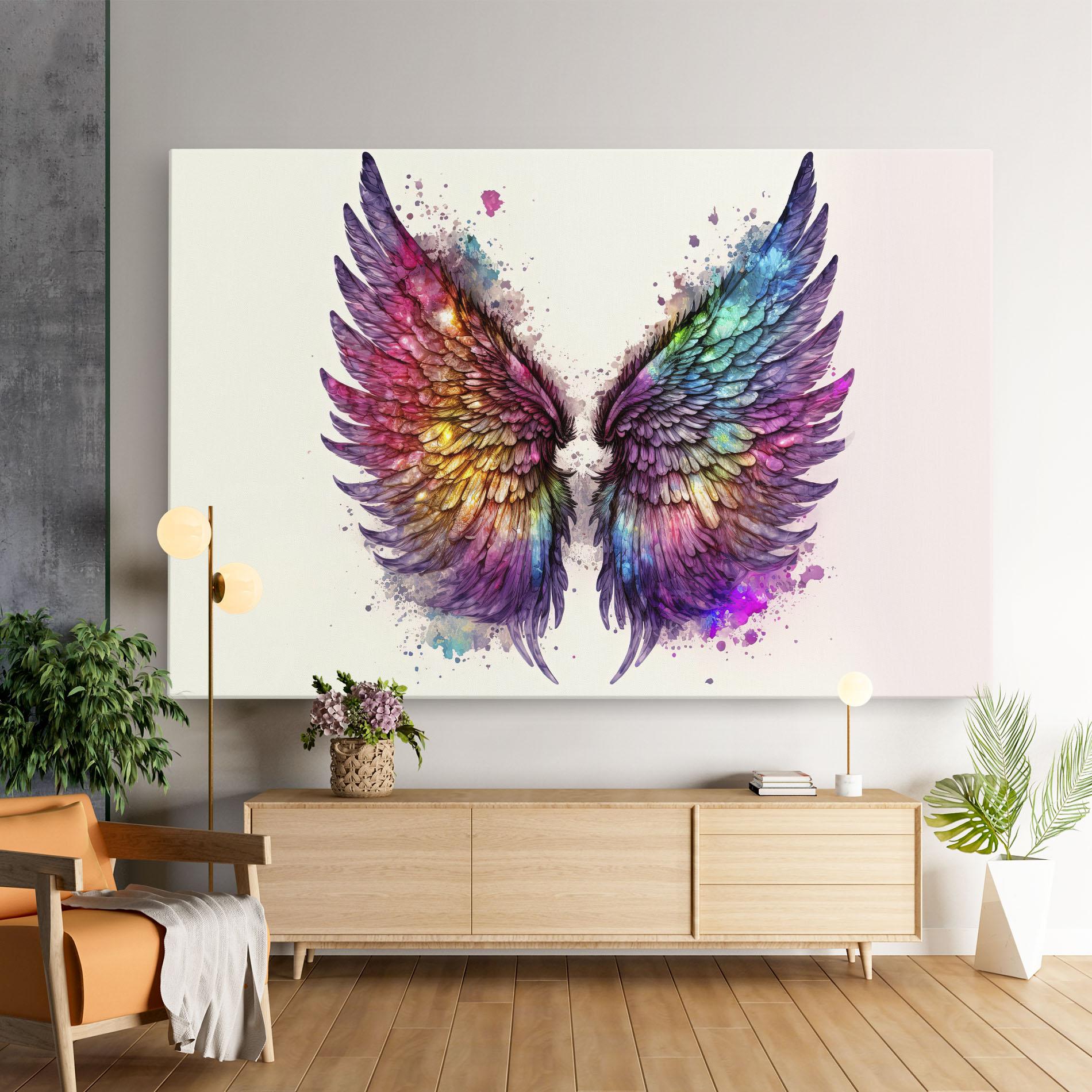 Leinwandbild Magic Watercolor Wings mockup 9