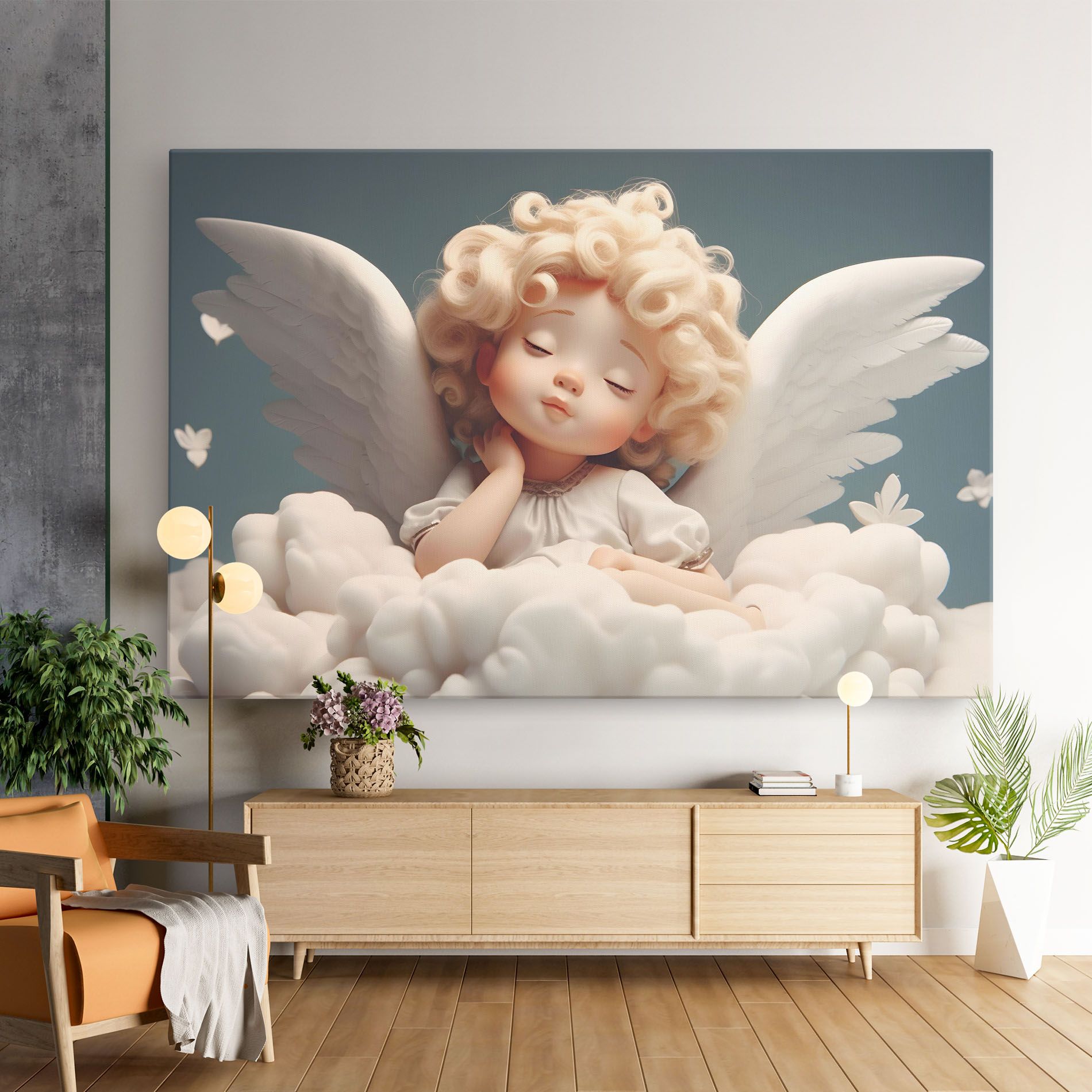 Statue Baby Angel mockup 9
