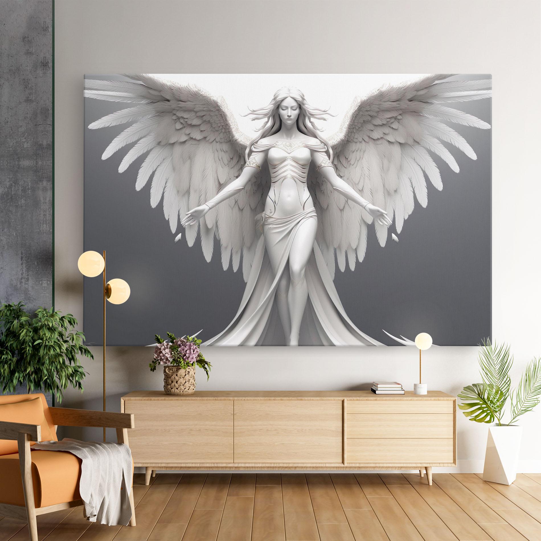 Leinwandbild White Stone Woman mockup 9