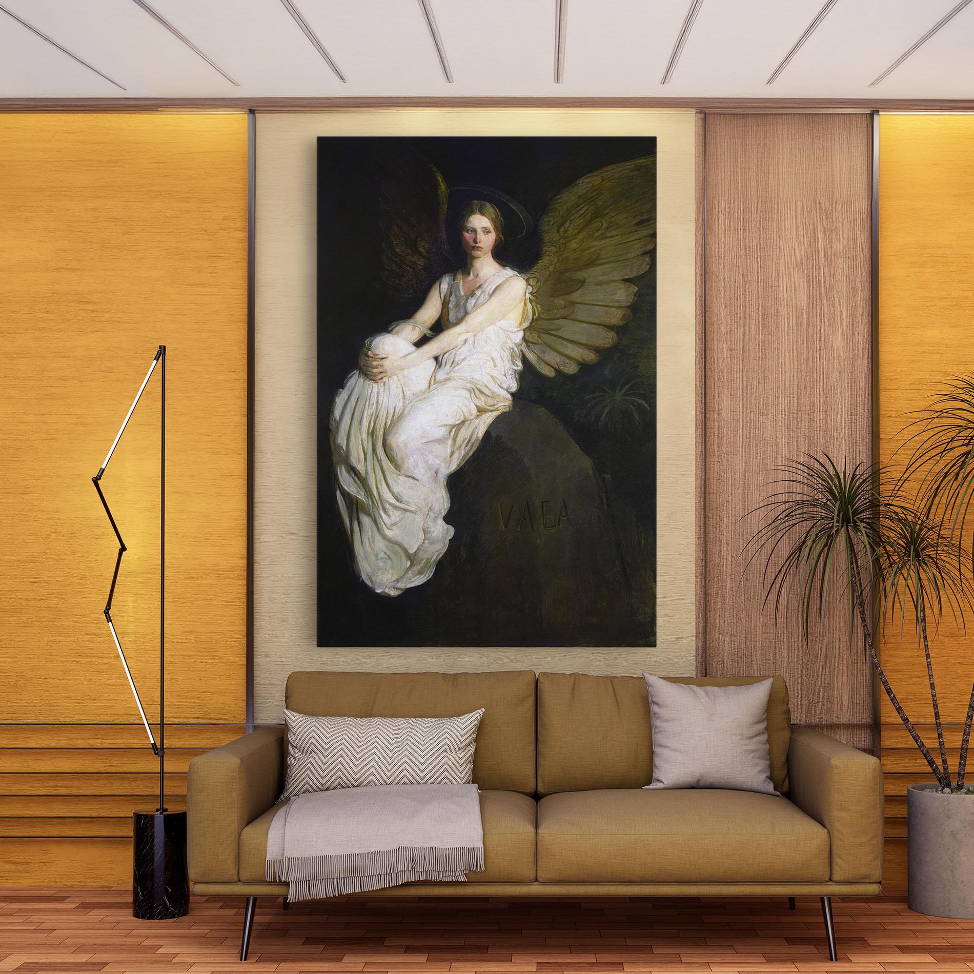 Leinwandbild Angel Thinking mockup 9