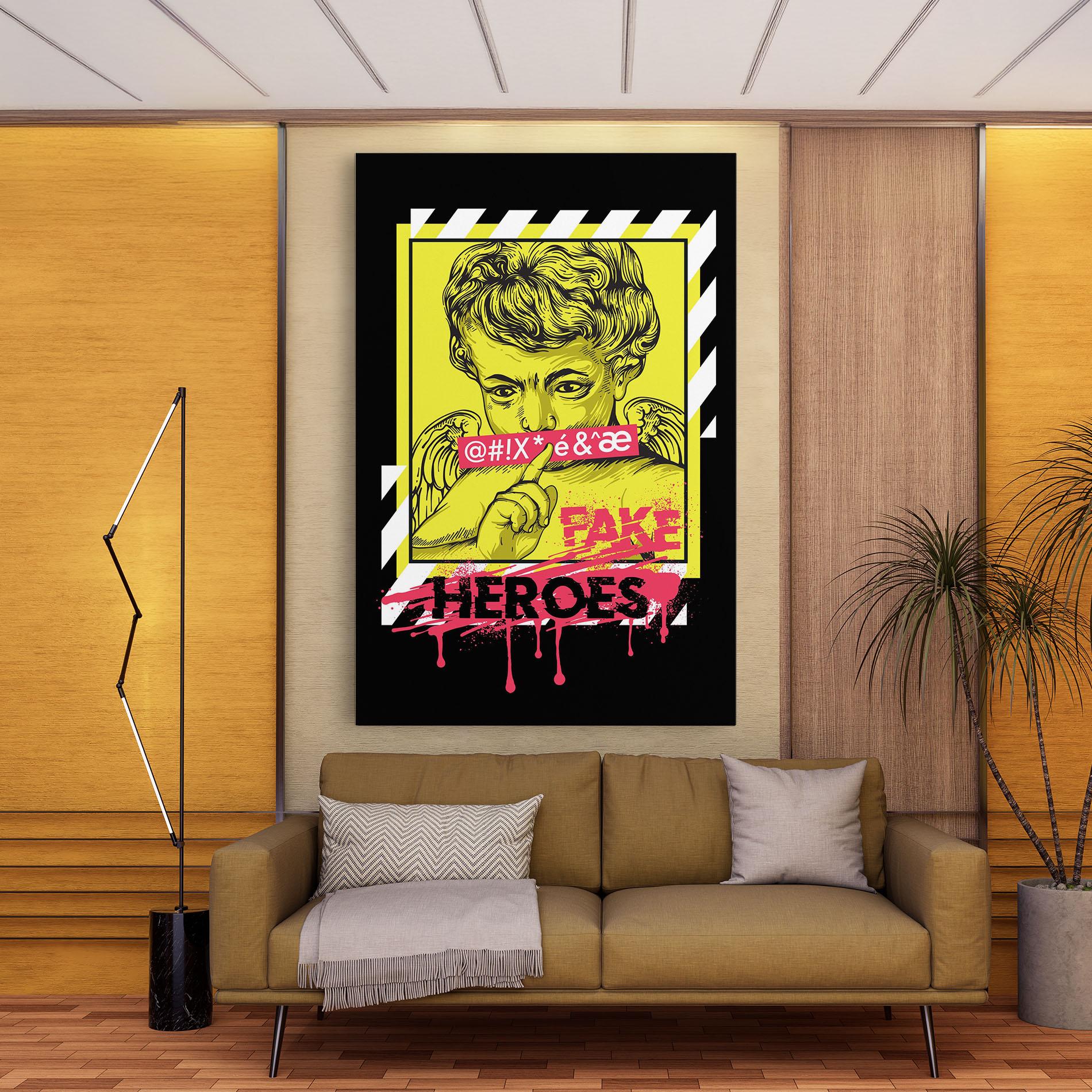 Leinwandbild Fake Heroes mockup 9