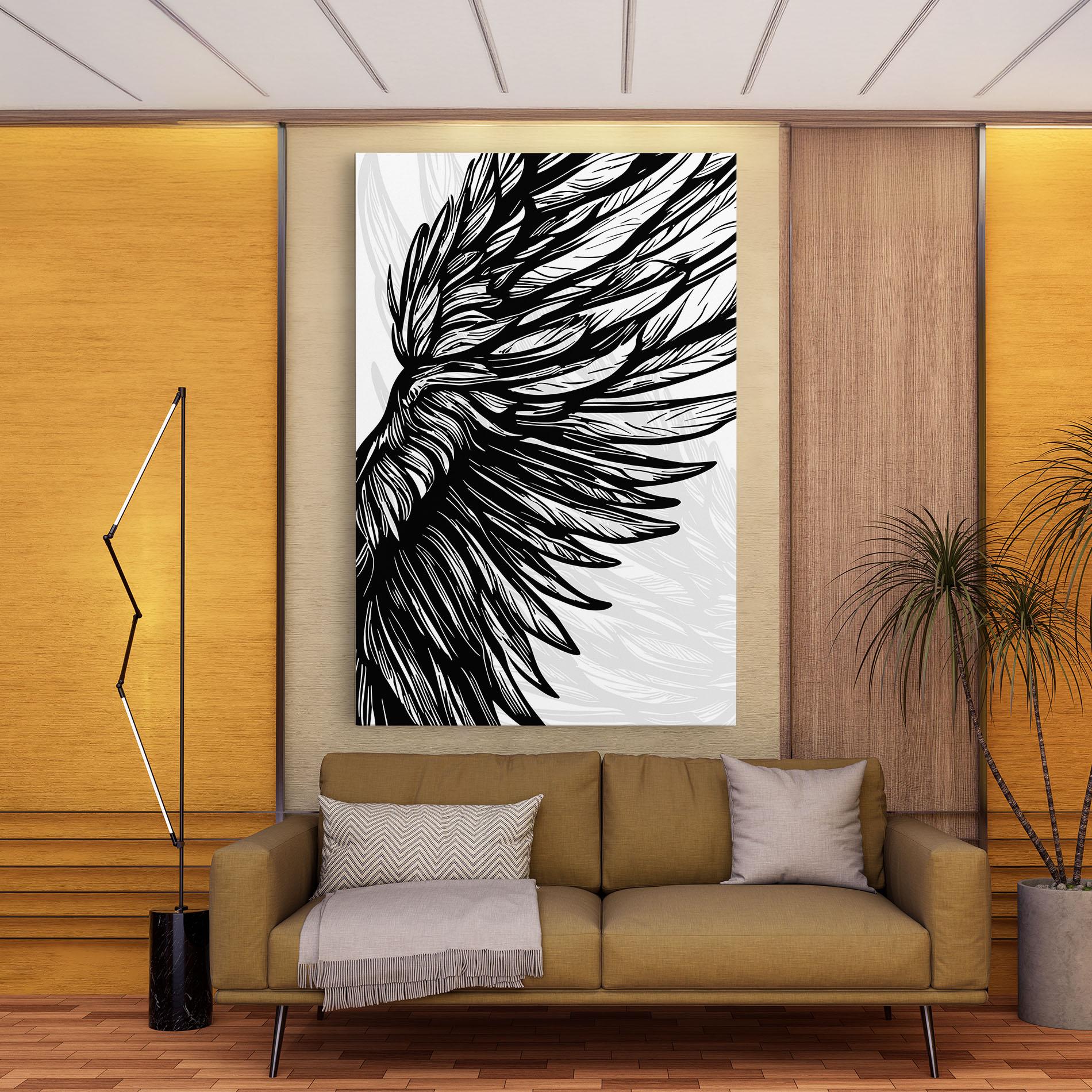 Leinwandbild Wing Line mockup 9