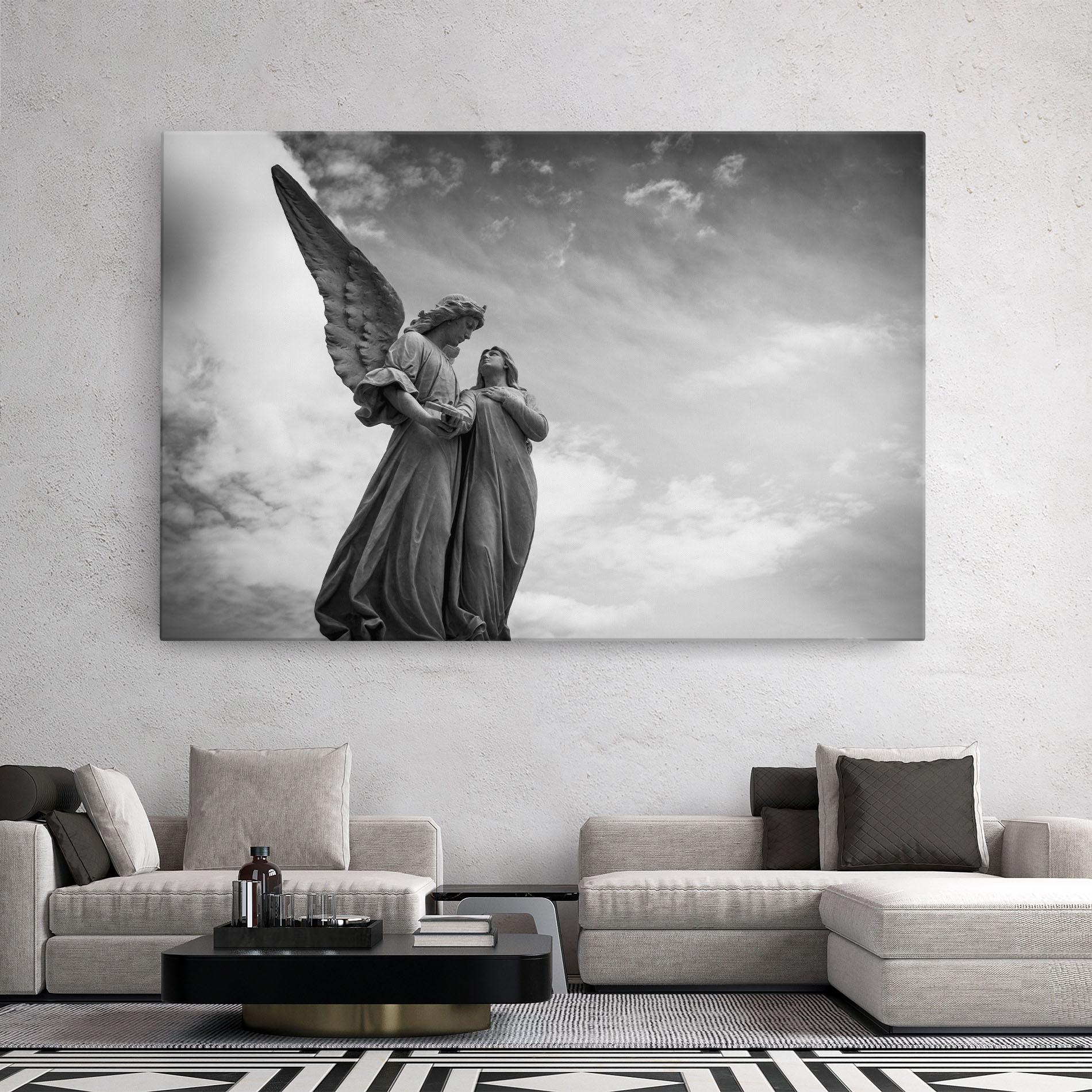 Leinwandbild Grey Stone Angels mockup 2