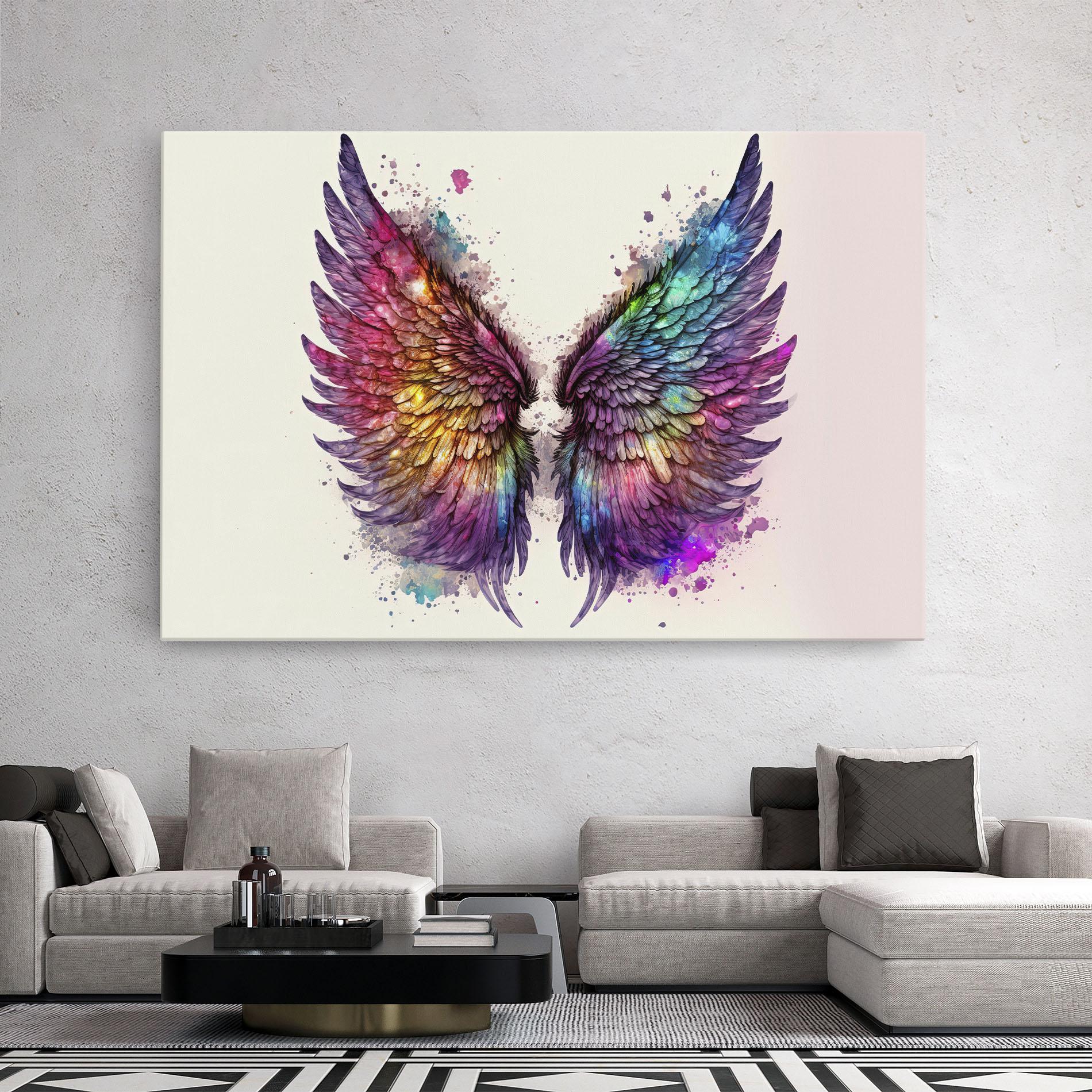 Leinwandbild Magic Watercolor Wings mockup 2