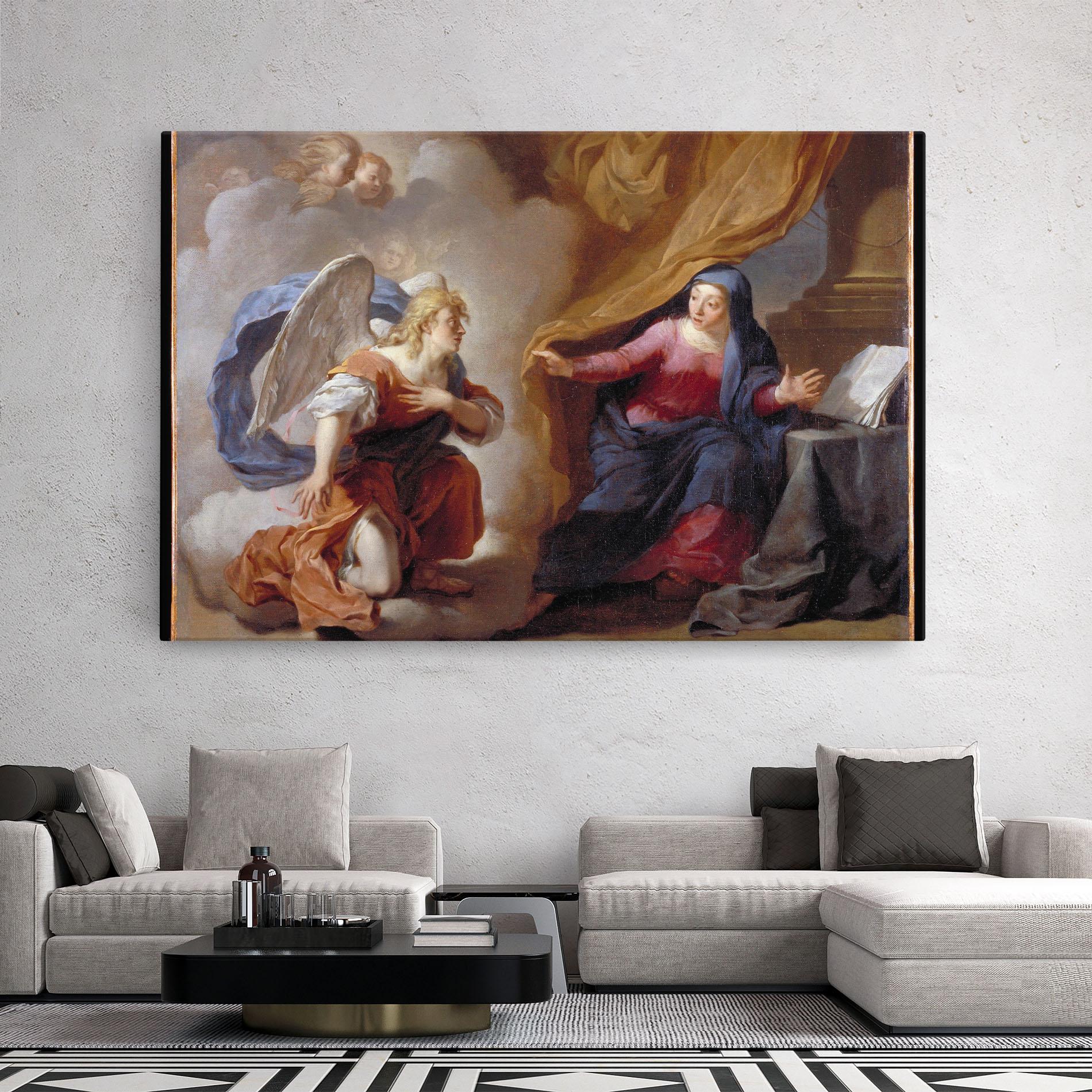 Leinwandbild Painting Old Angel mockup 2