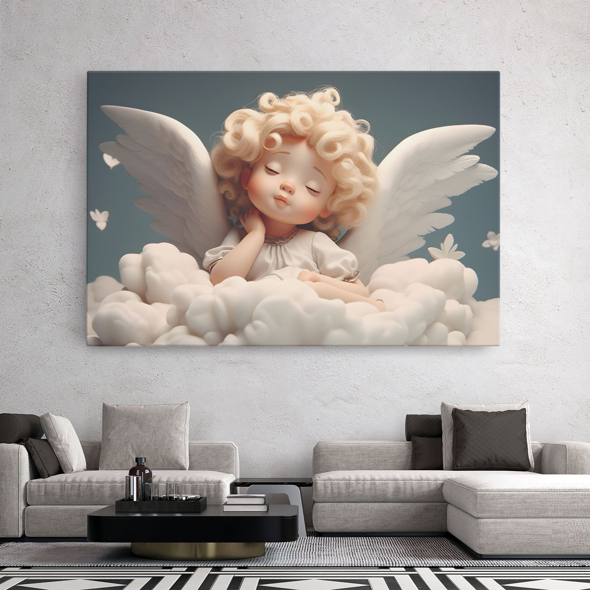Statue Baby Angel mockup 2