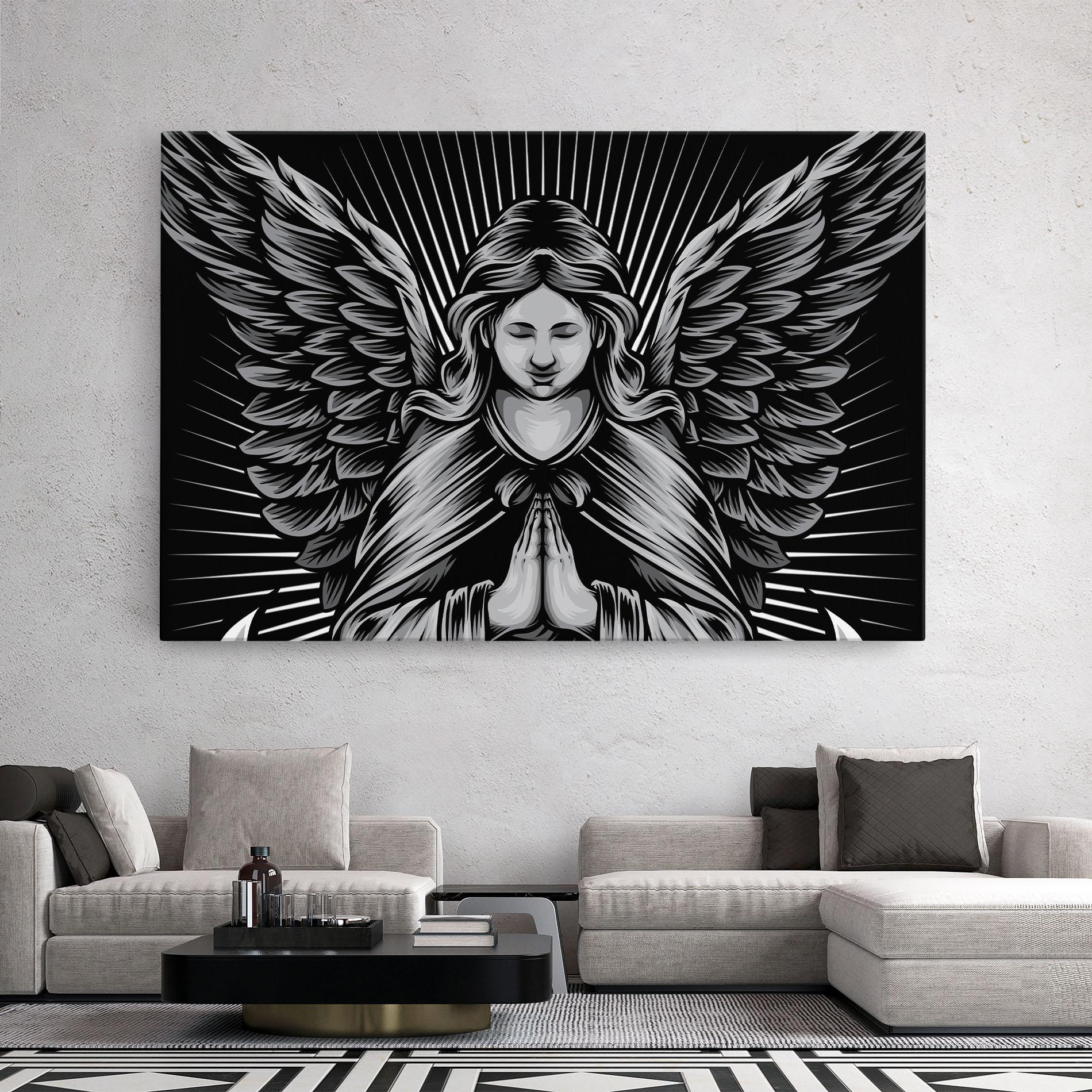 Leinwandbild Wings Pray mockup 2