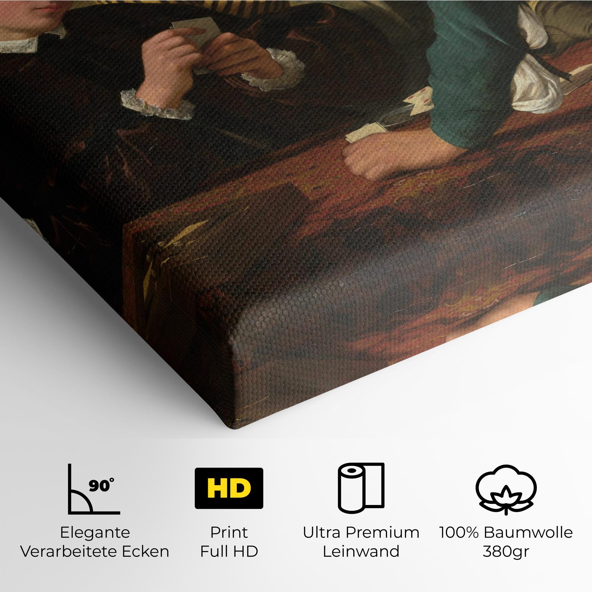 Leinwandbild Caravaggio The Cardsharps mockup 4