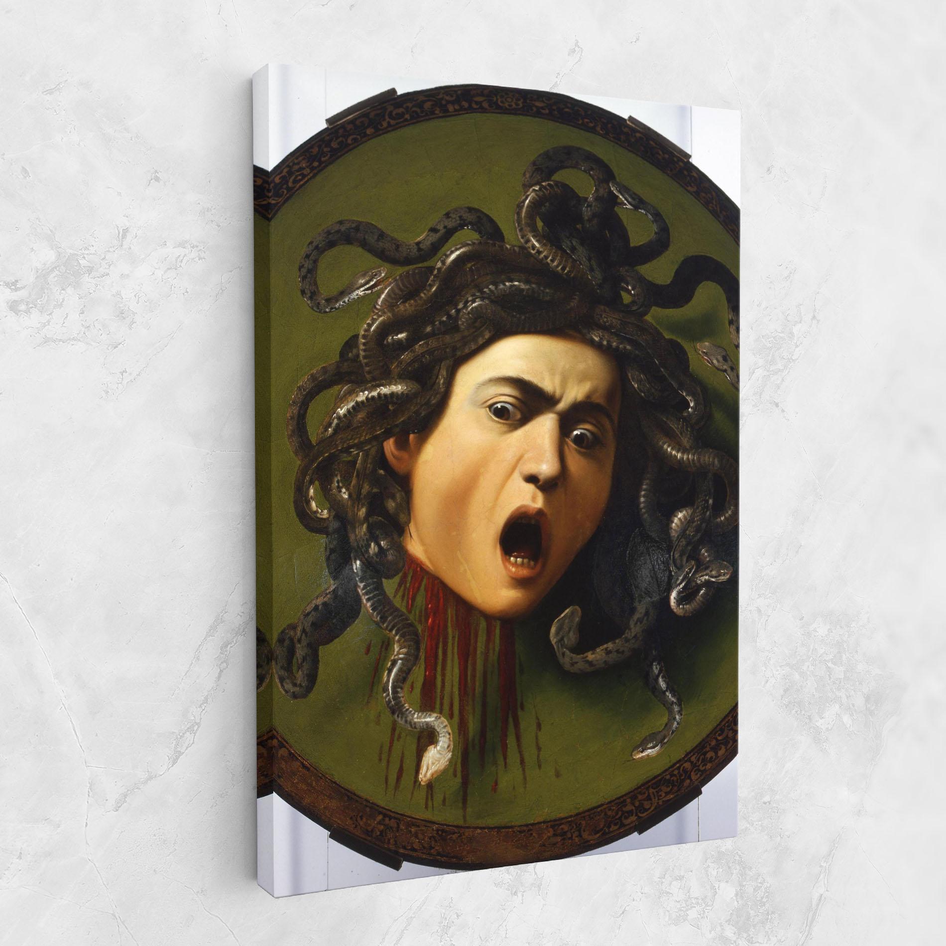 Leinwandbild Caravaggio Medusa mockup 1
