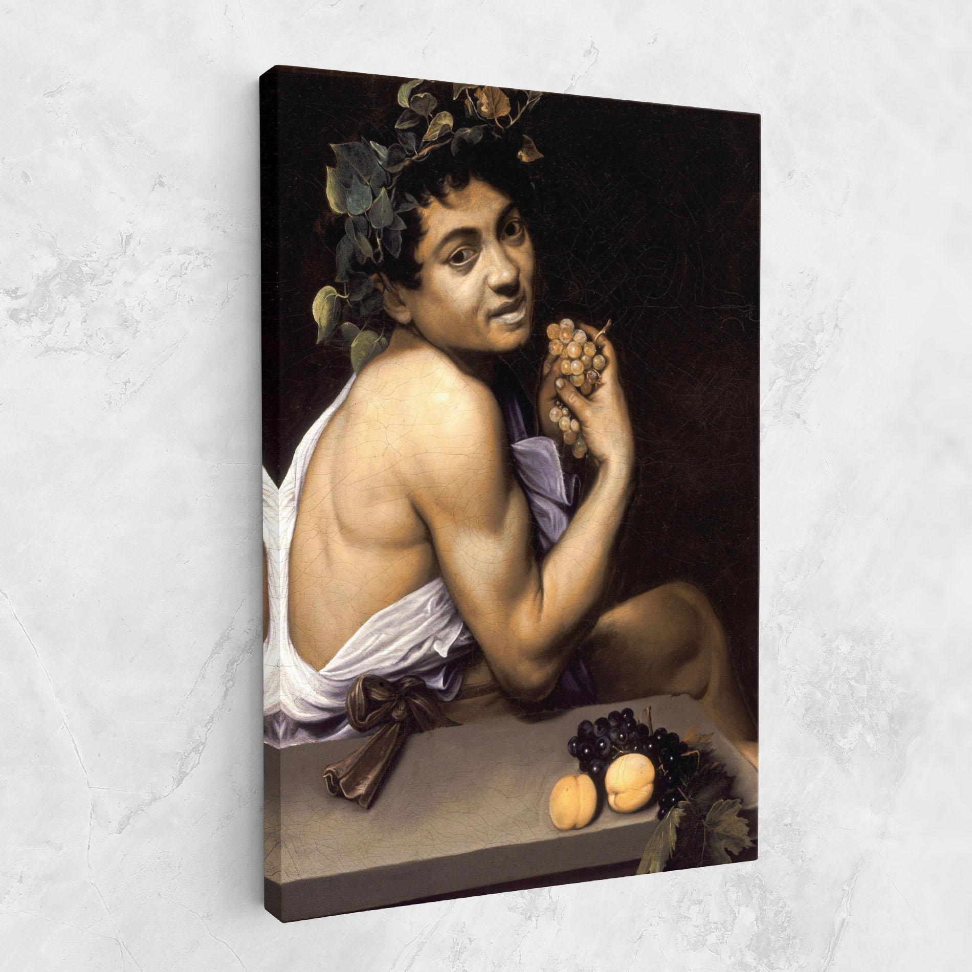 Leinwandbild Young Sick Bacchus mockup 1