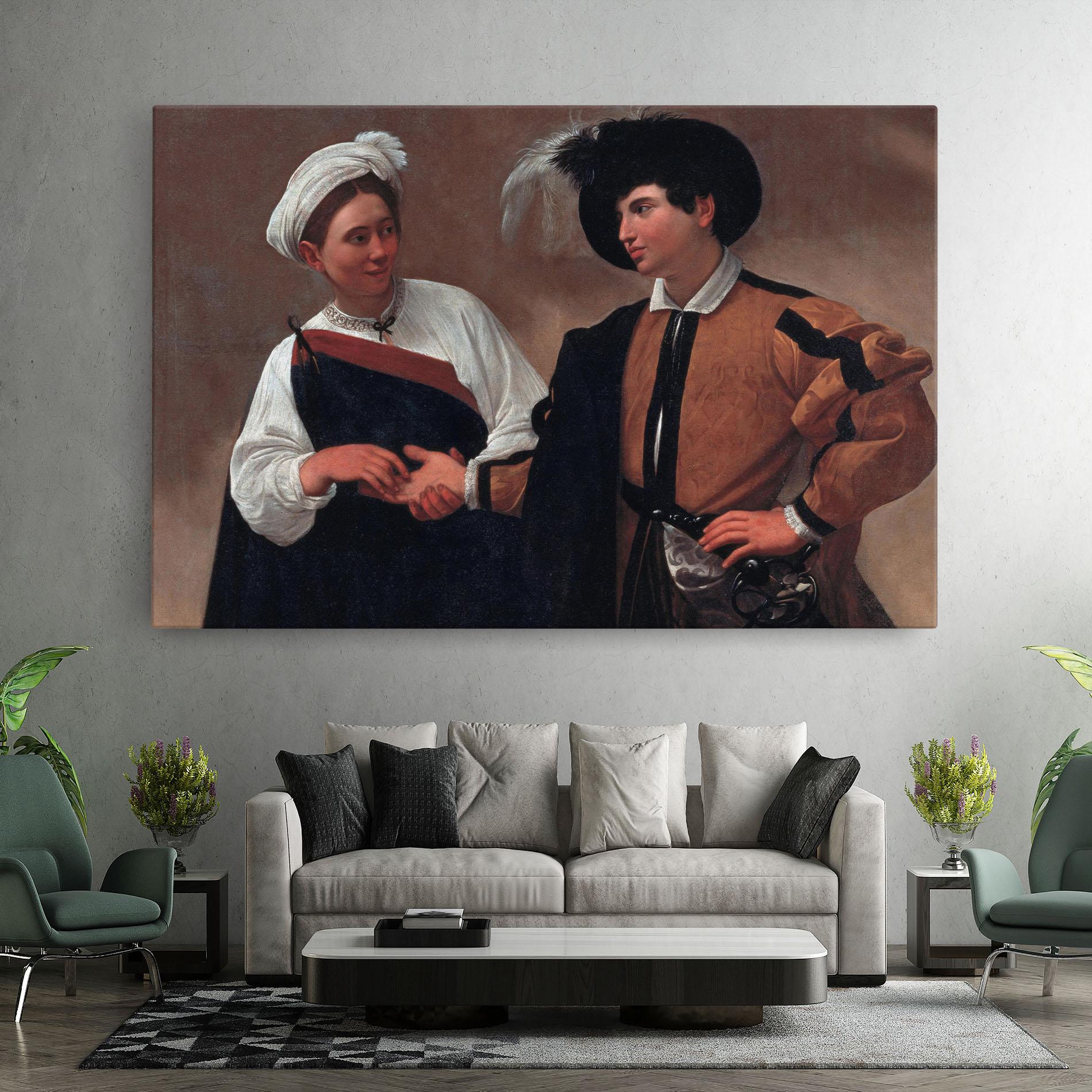 Leinwandbild Caravaggio Good Luck mockup 7