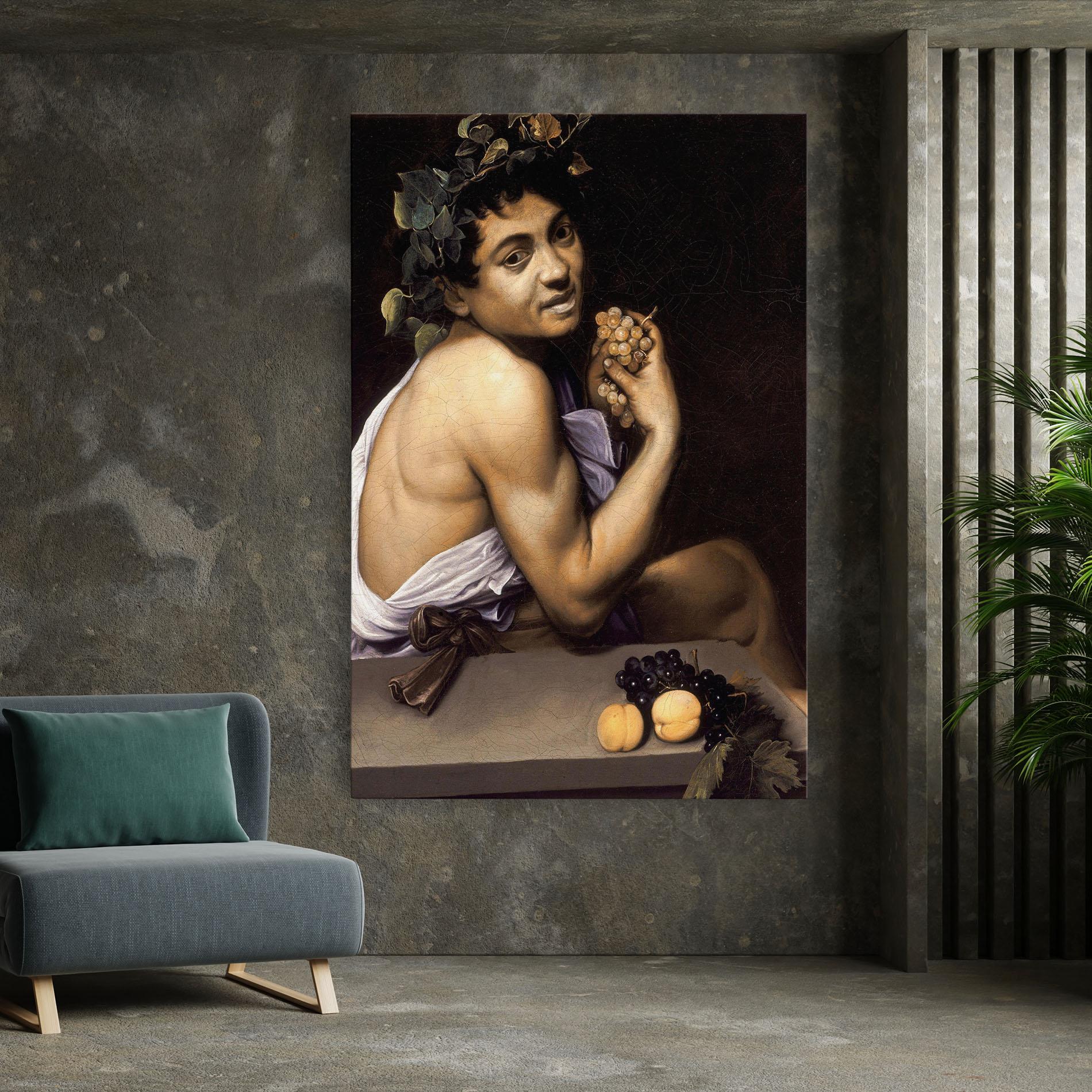 Leinwandbild Young Sick Bacchus mockup 7