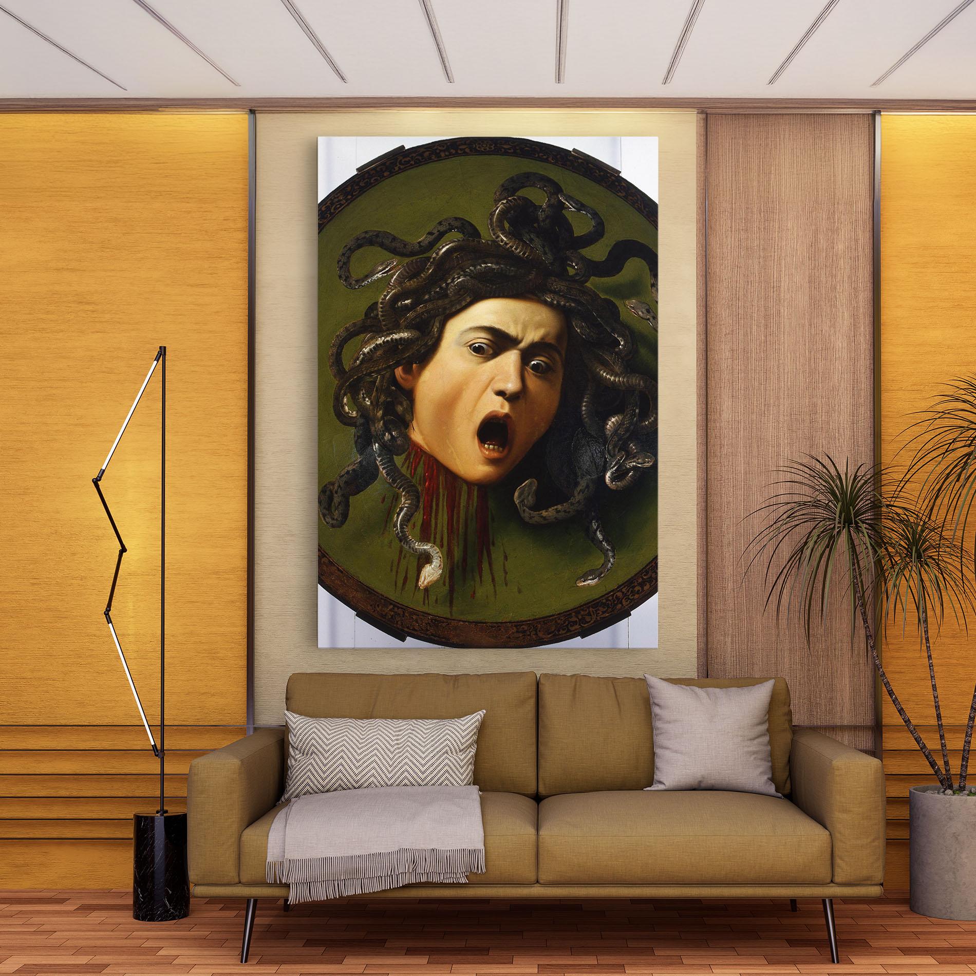 Leinwandbild Caravaggio Medusa mockup 9