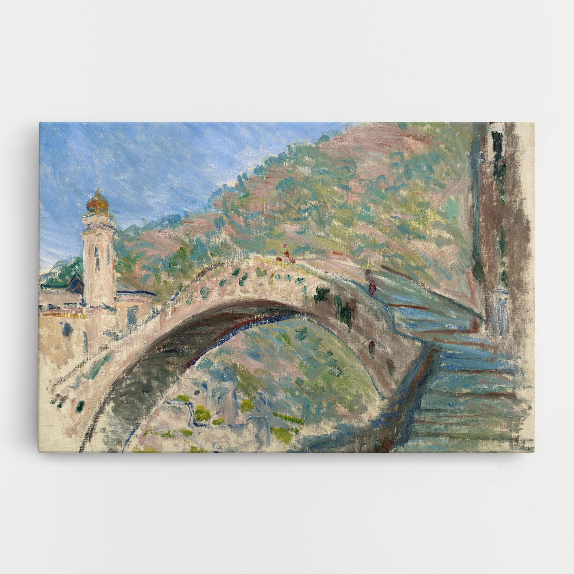 Leinwandbild Bridge At Dolceacqua mockup 0
