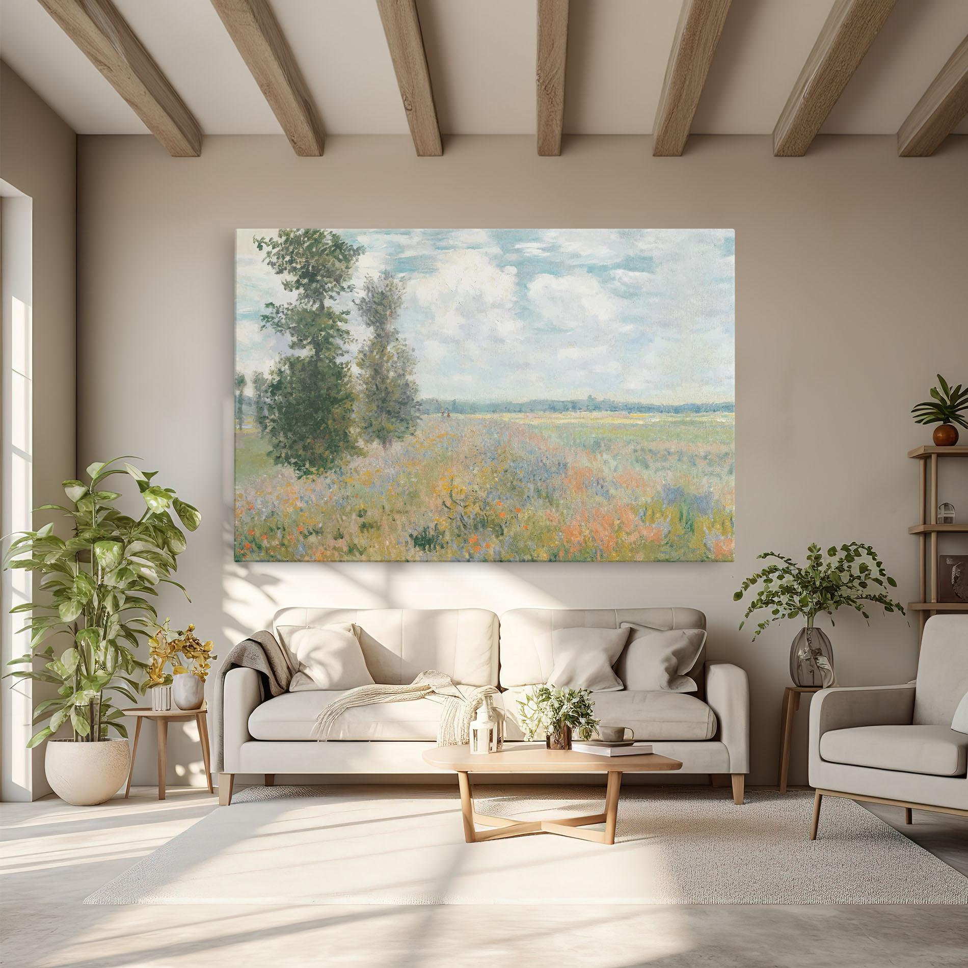 Leinwandbild Monet's Landscape Background mockup 6