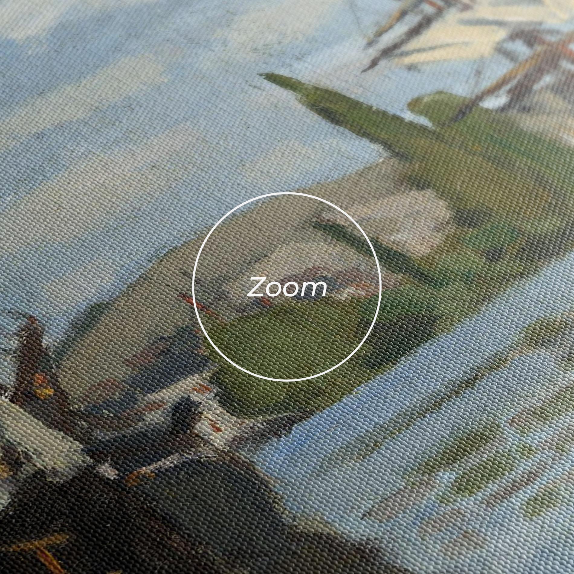 Leinwandbild Ships At Rouen mockup 3