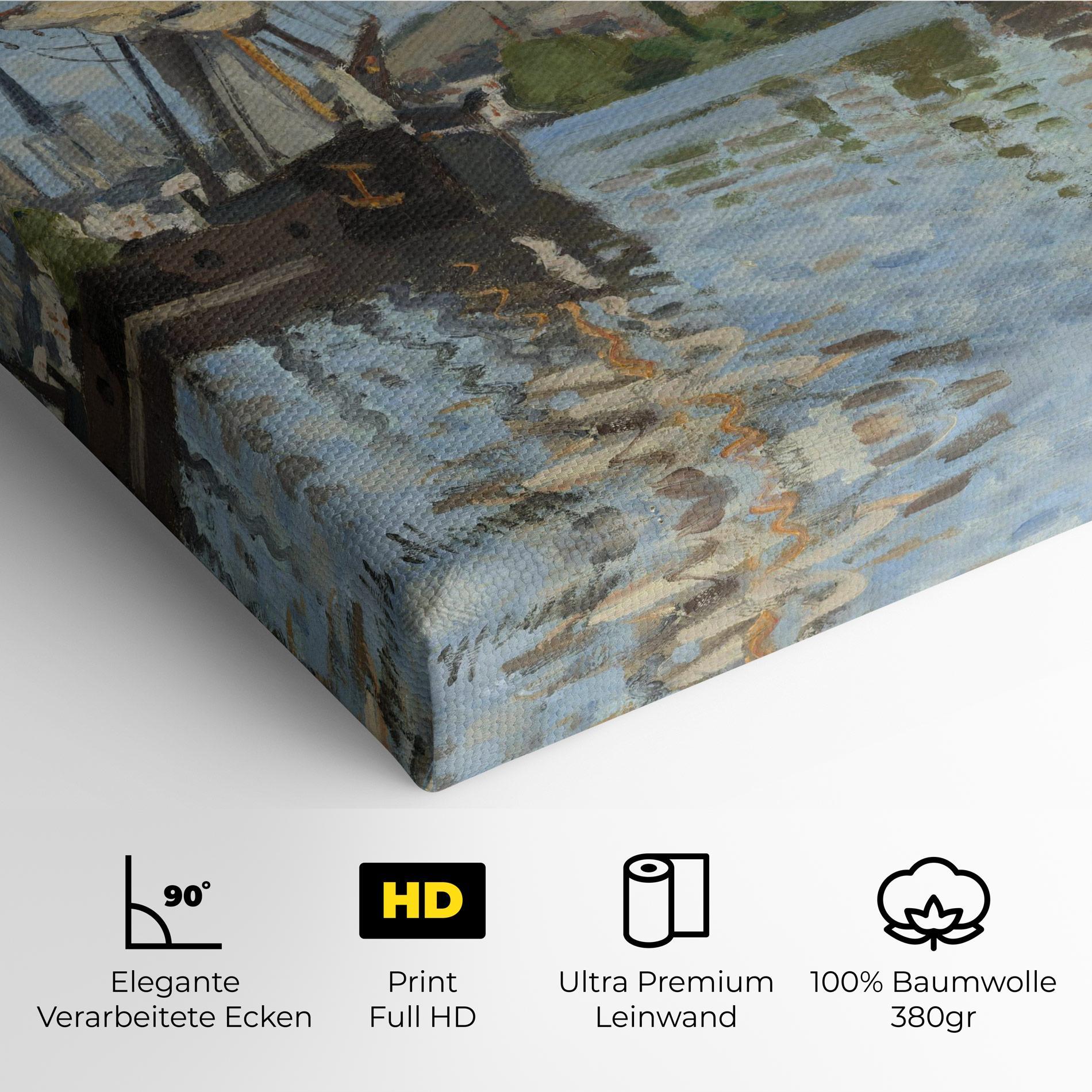 Leinwandbild Ships At Rouen mockup 4