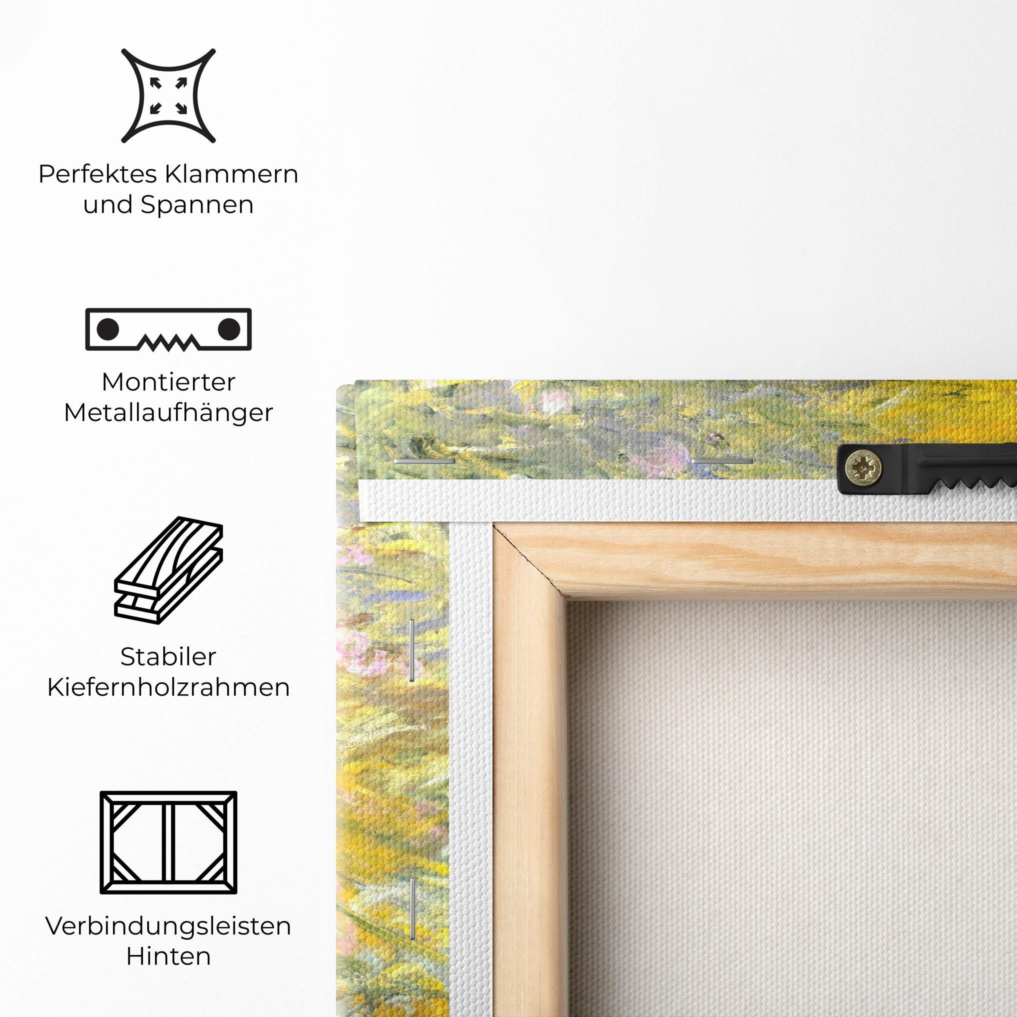 Leinwandbild Path Through The Irises mockup 5