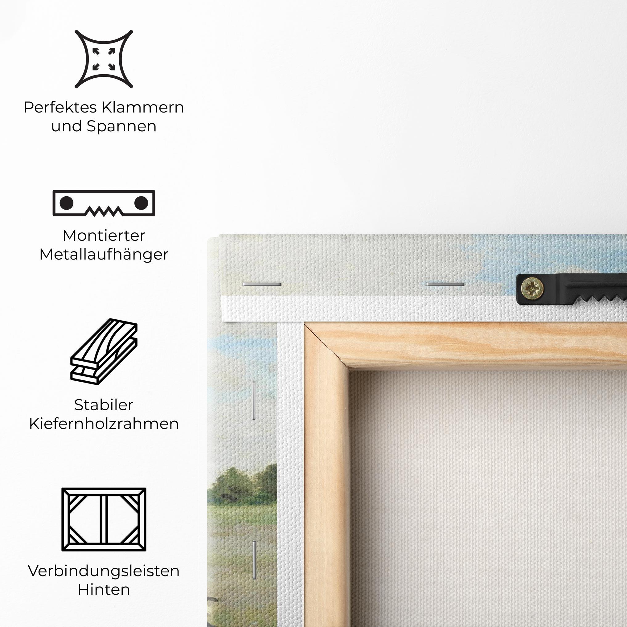 Leinwandbild Poppy Field Near Argenteuil mockup 5