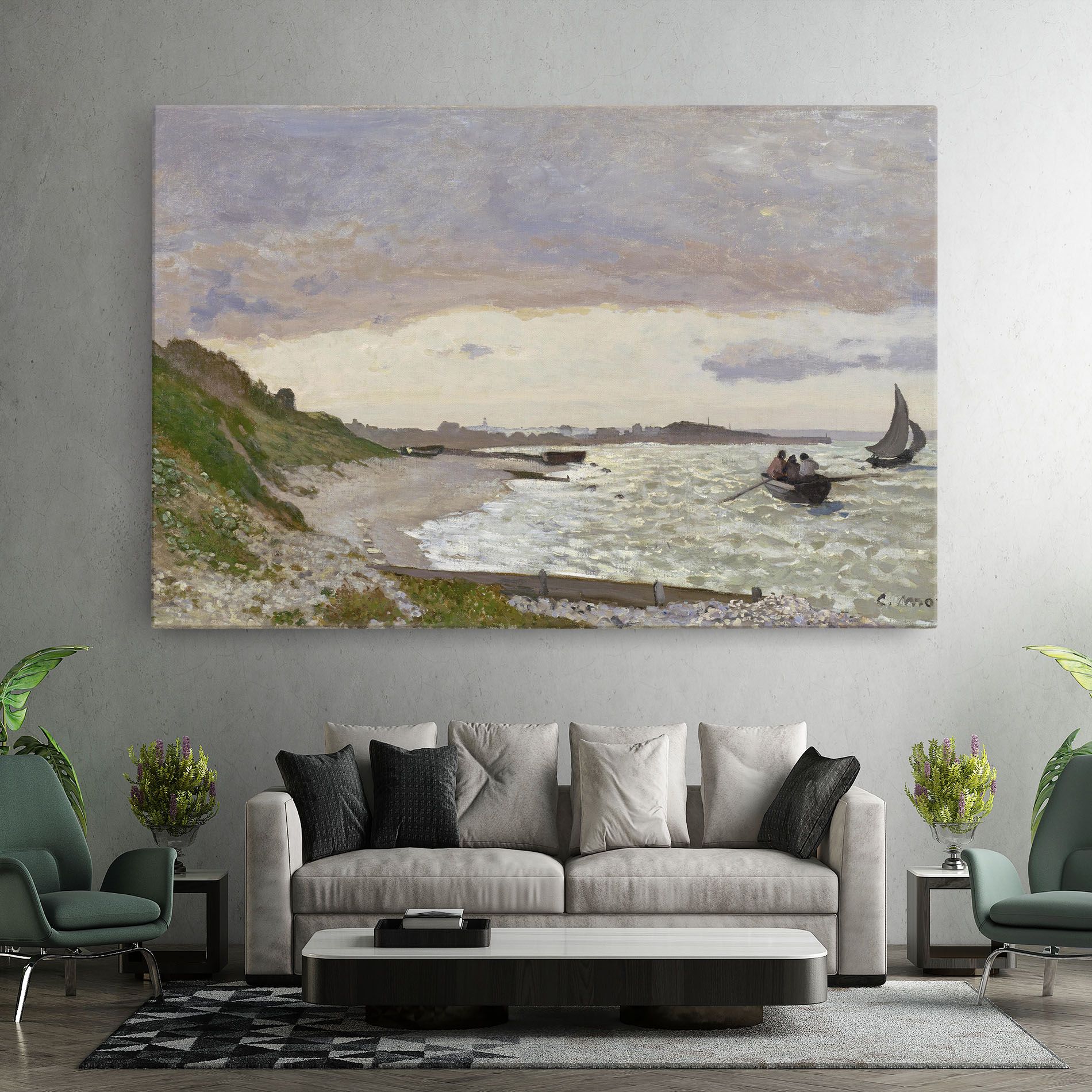 Seashore At Sainte Adresse mockup 7