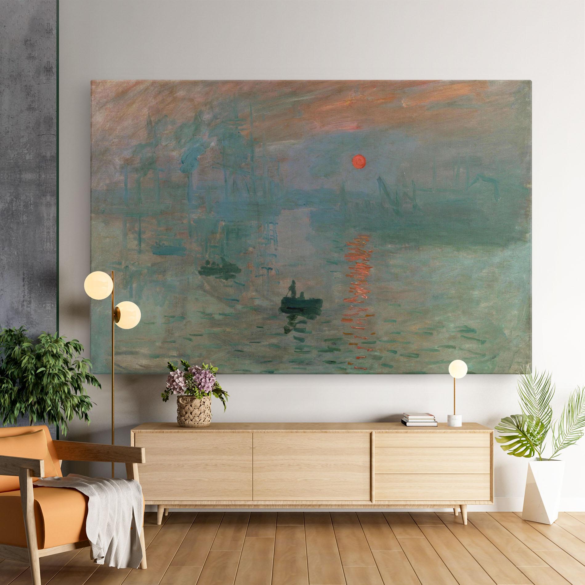 Leinwandbild Monet Sunrise mockup 9