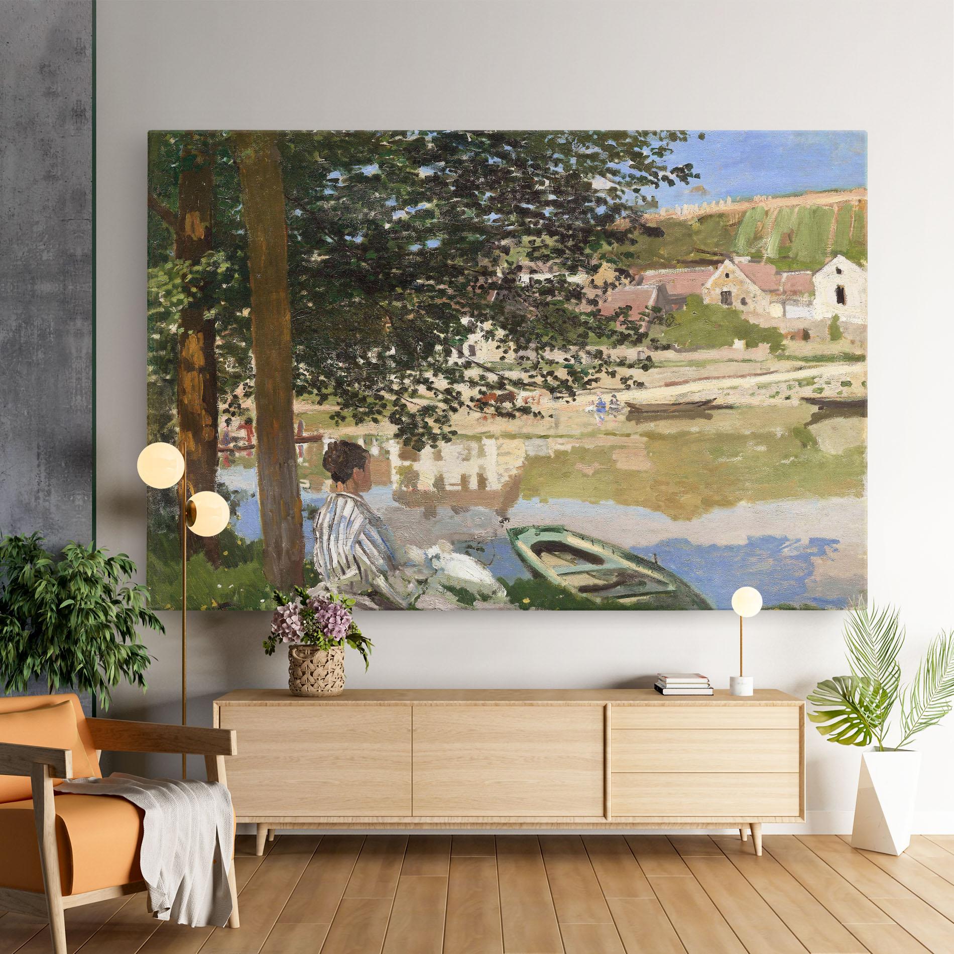 Leinwandbild On The Bank Of The Seine mockup 9