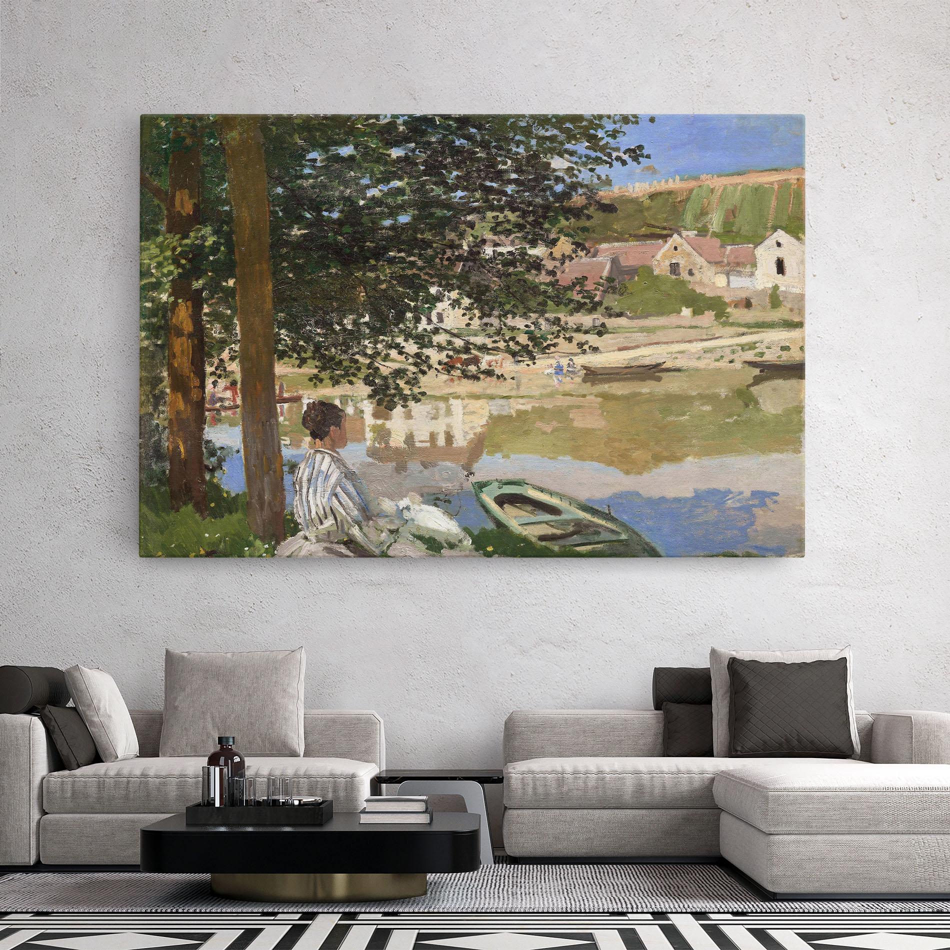 Leinwandbild On The Bank Of The Seine mockup 2