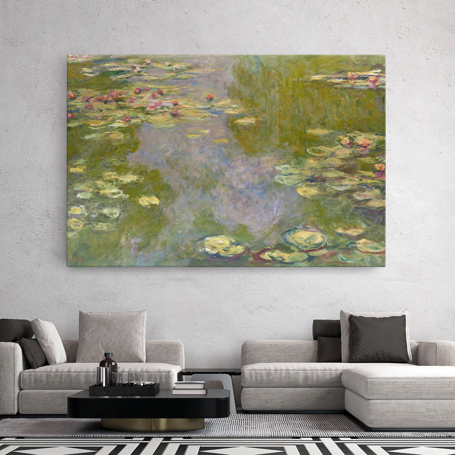 Leinwandbild Water Lilies Monet mockup 2