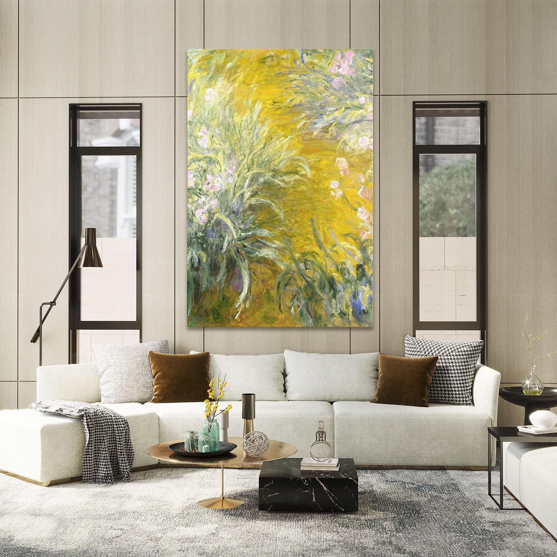 Leinwandbild Path Through The Irises mockup 2