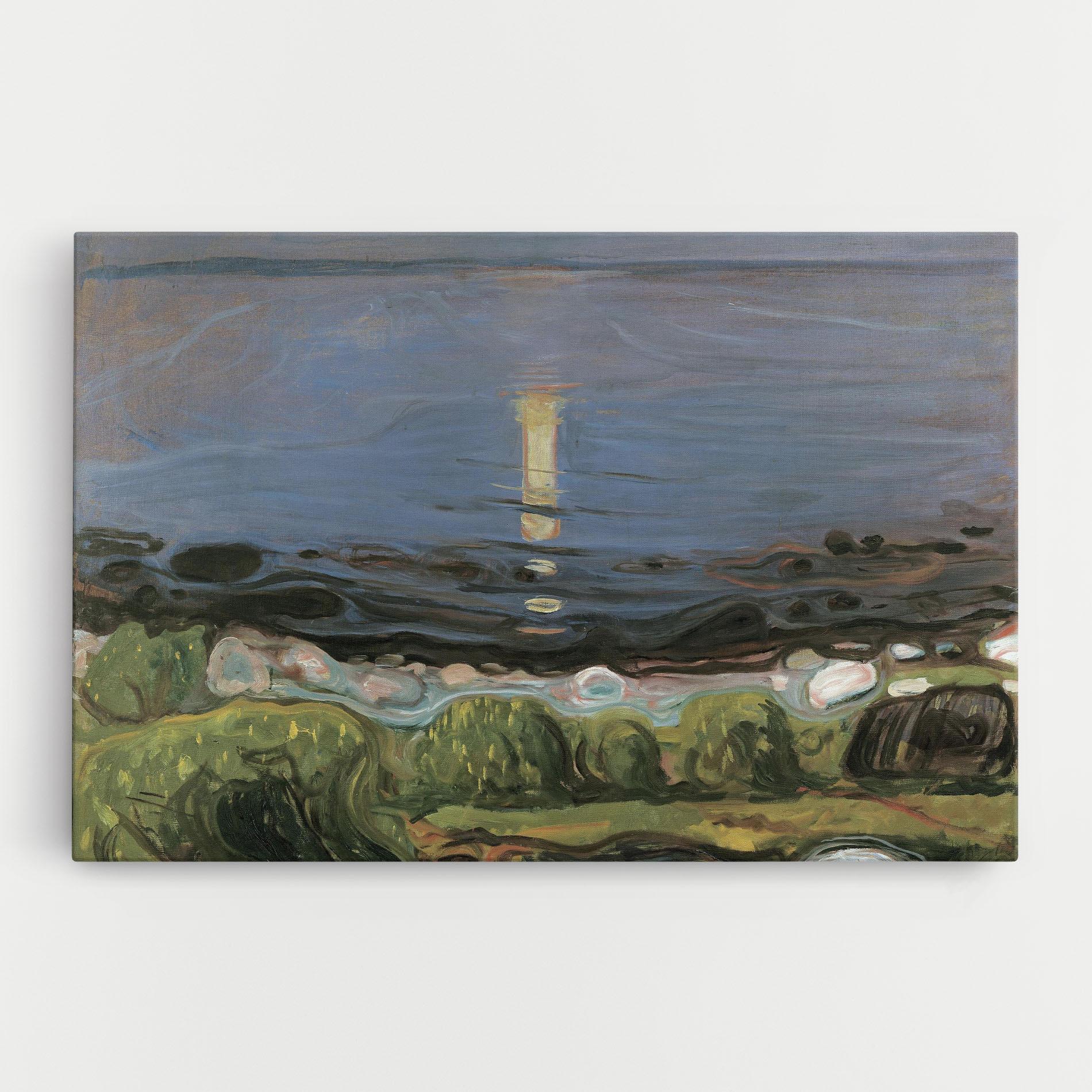 Leinwandbild Summer Night Beach mockup 0