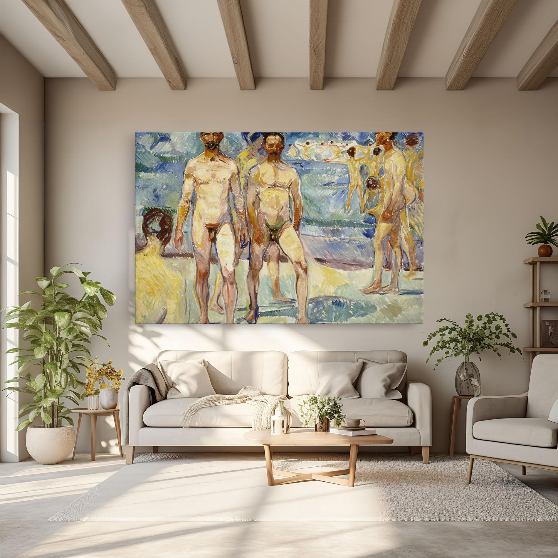 Leinwandbild Bathing Men mockup 6