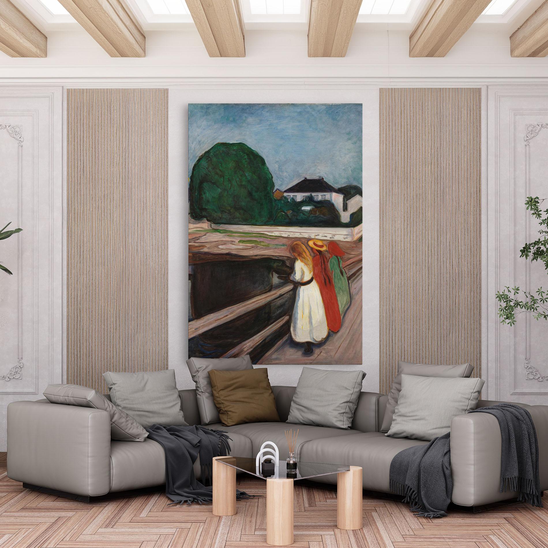 Leinwandbild Girls On The Bridge mockup 6